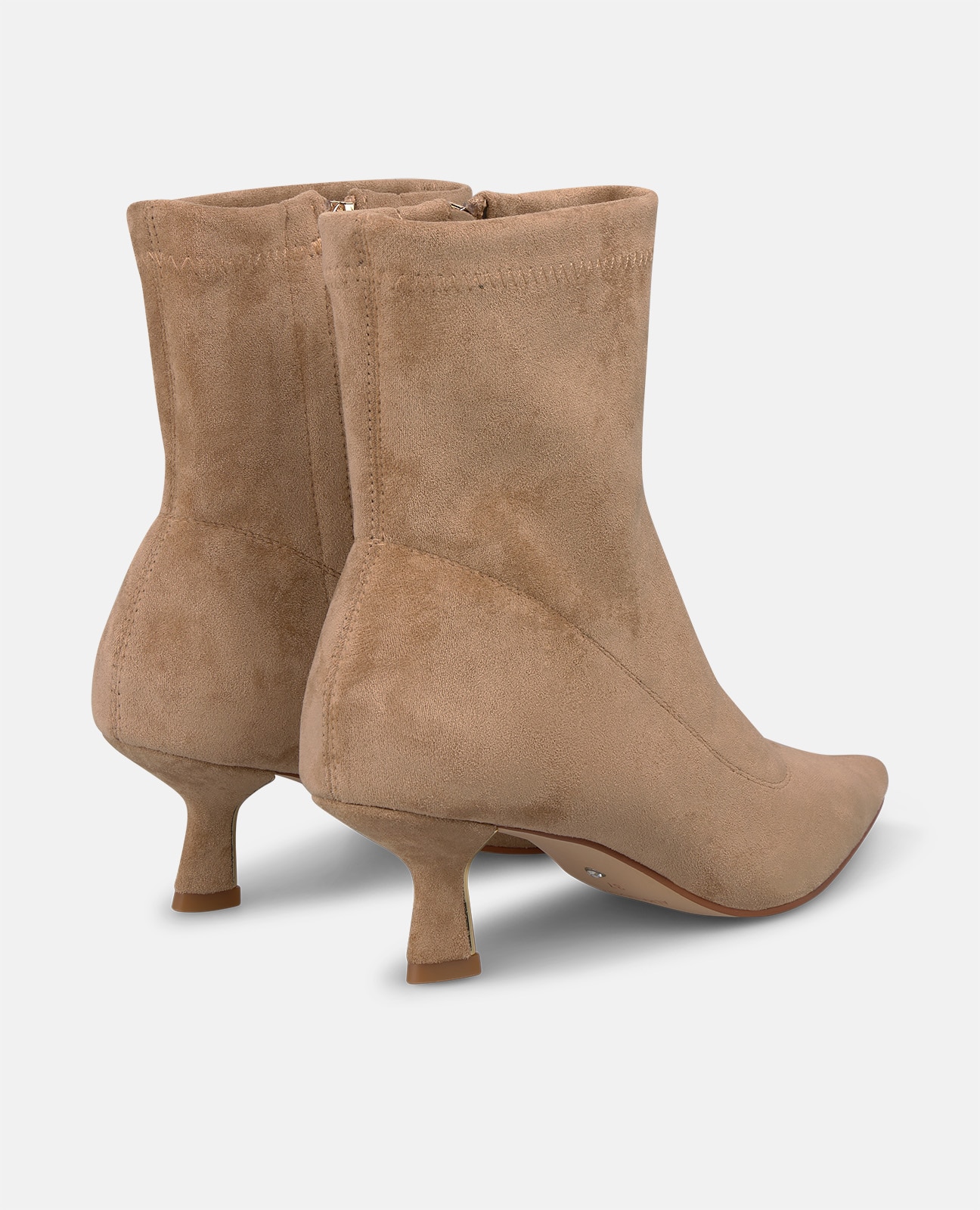 Botines básicos de mujer con cierre de cremallera y tacón mini - Arena Arena-3