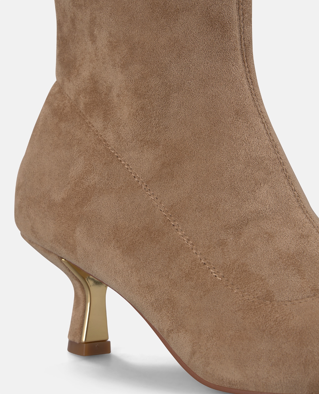 Botines básicos de mujer con cierre de cremallera y tacón mini - Arena Arena-2