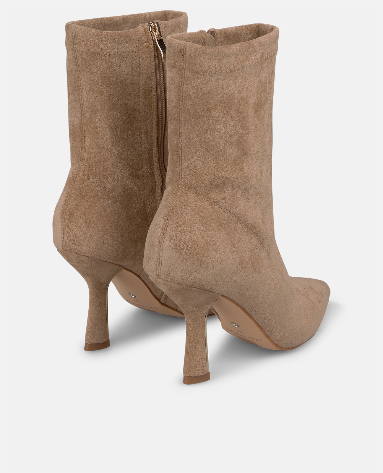 Botines básicos de mujer con cierre de cremallera y tacón mini - Arena Arena-3