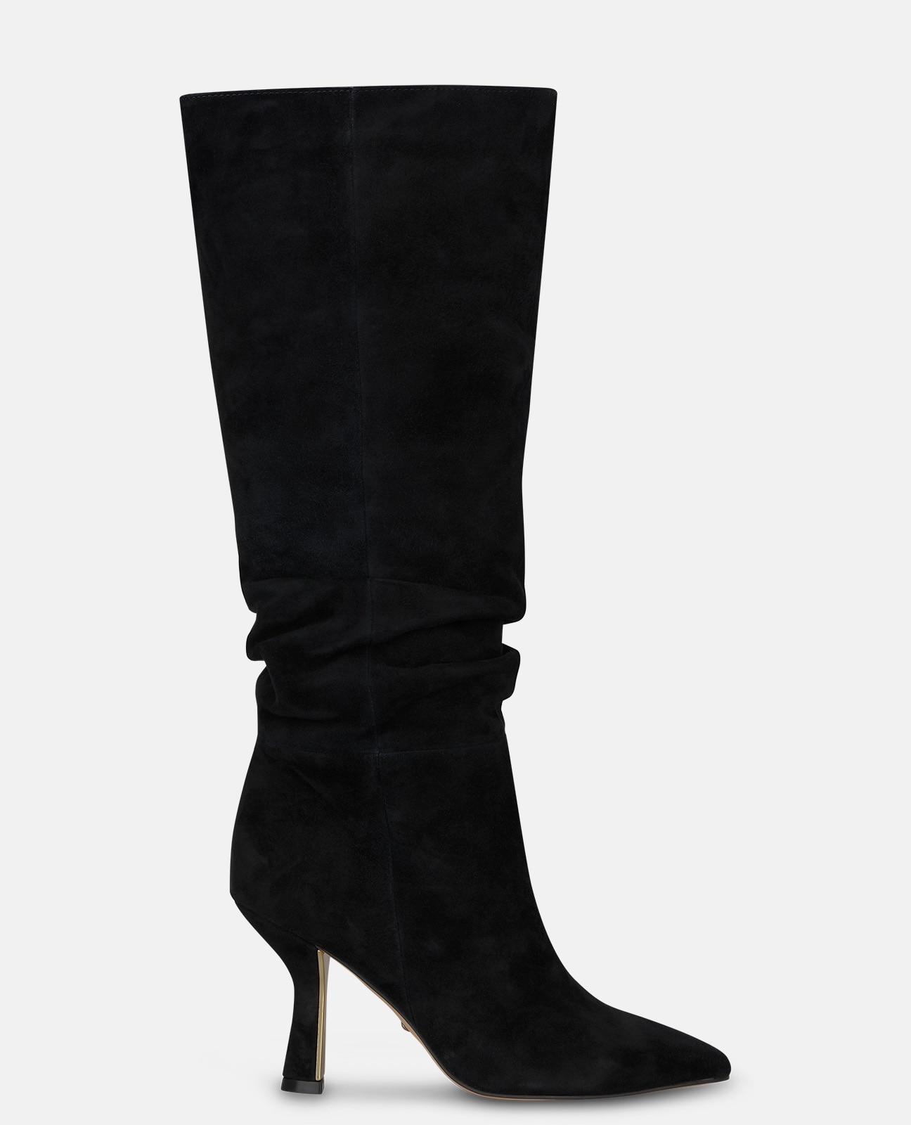 Botas básicas de mujer en ante con efecto fruncido - Alma en Pena - Negro Negro-1