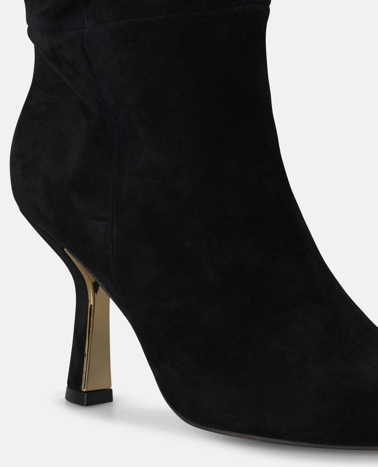 Botas básicas de mujer en ante con efecto fruncido - Alma en Pena - Negro Negro-3