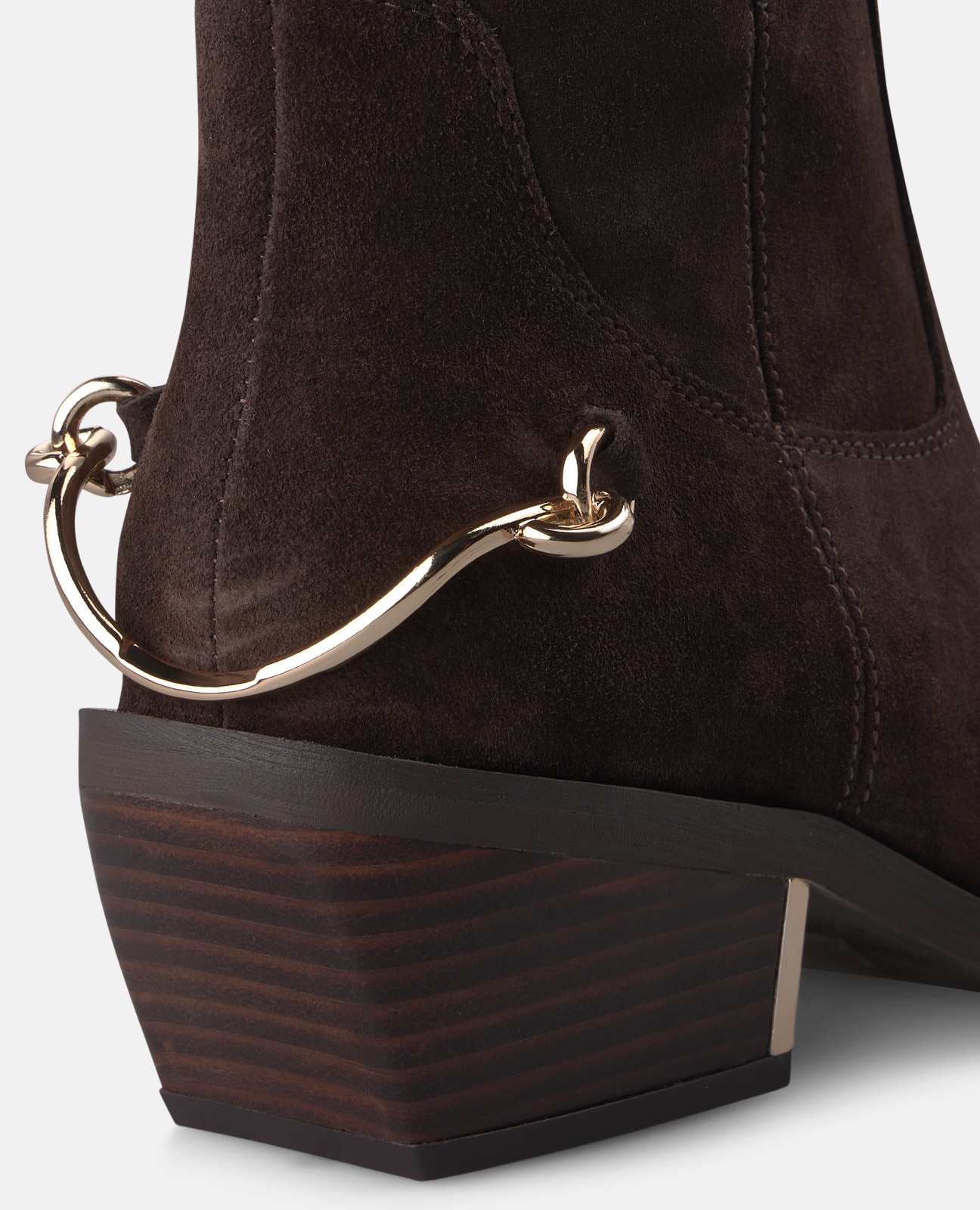 Botines cowboy de mujer en piel con cierre de cremallera - Alma en Pena - Marrón Marrón-4