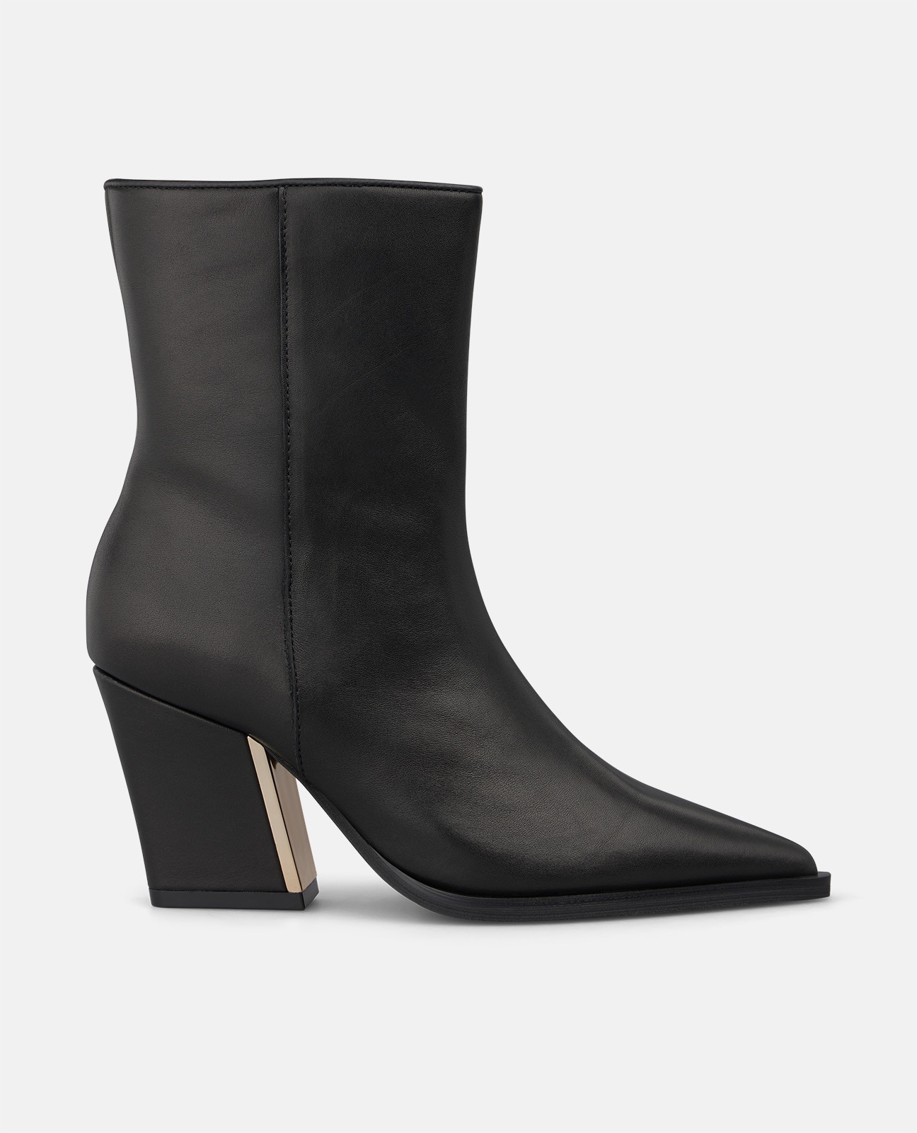 Botines básicos de mujer en napa con cierre de cremallera - Alma en Pena - Negro Negro-1