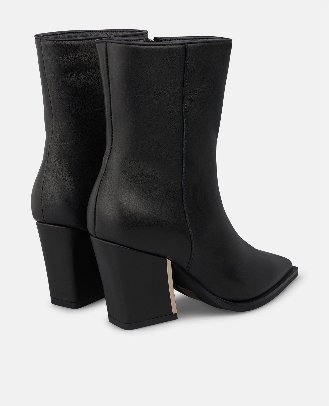 Botines básicos de mujer en napa con cierre de cremallera - Alma en Pena - Negro Negro-3