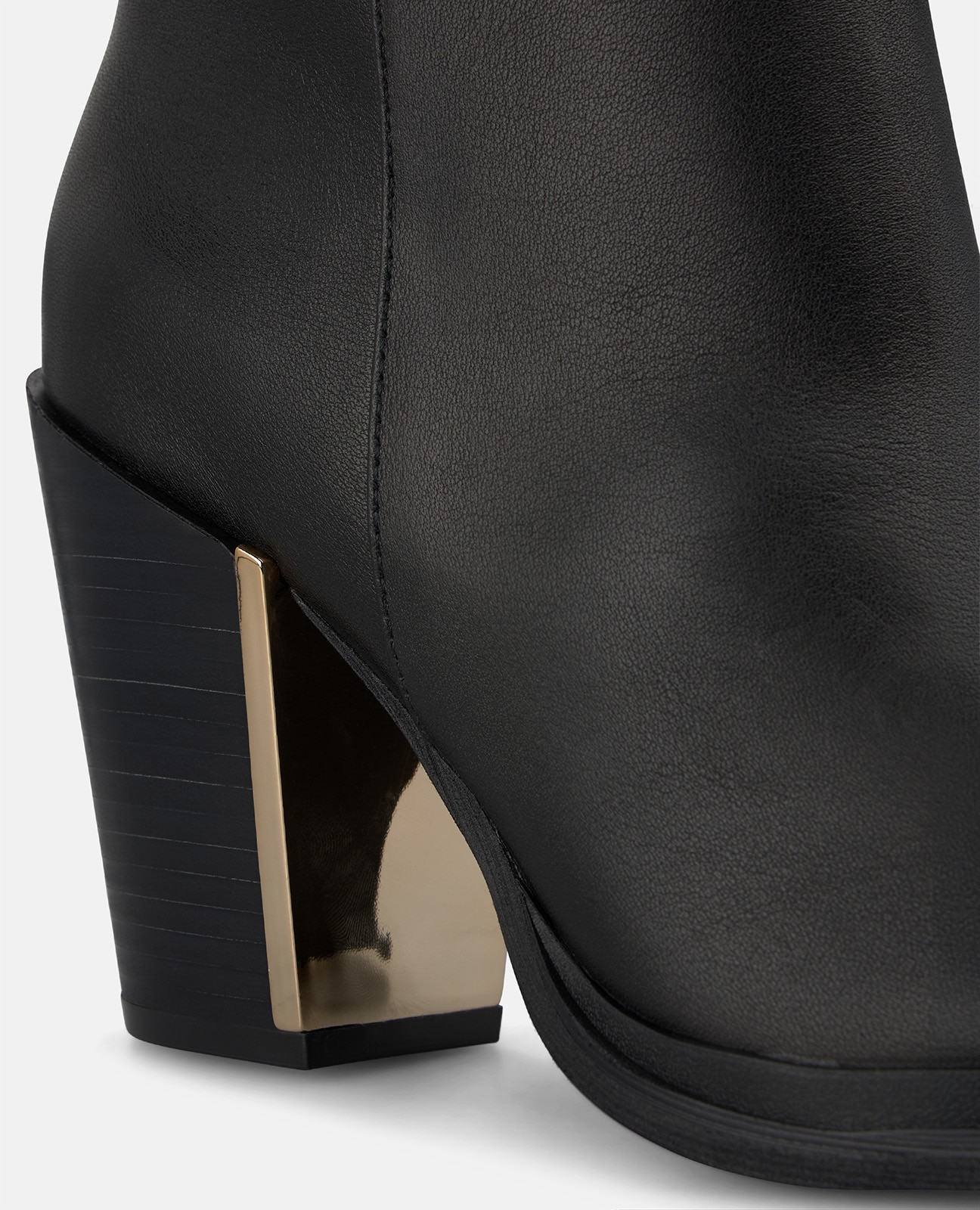 Botines básicos de mujer en napa con efecto cocodrilo - Negro Negro-4
