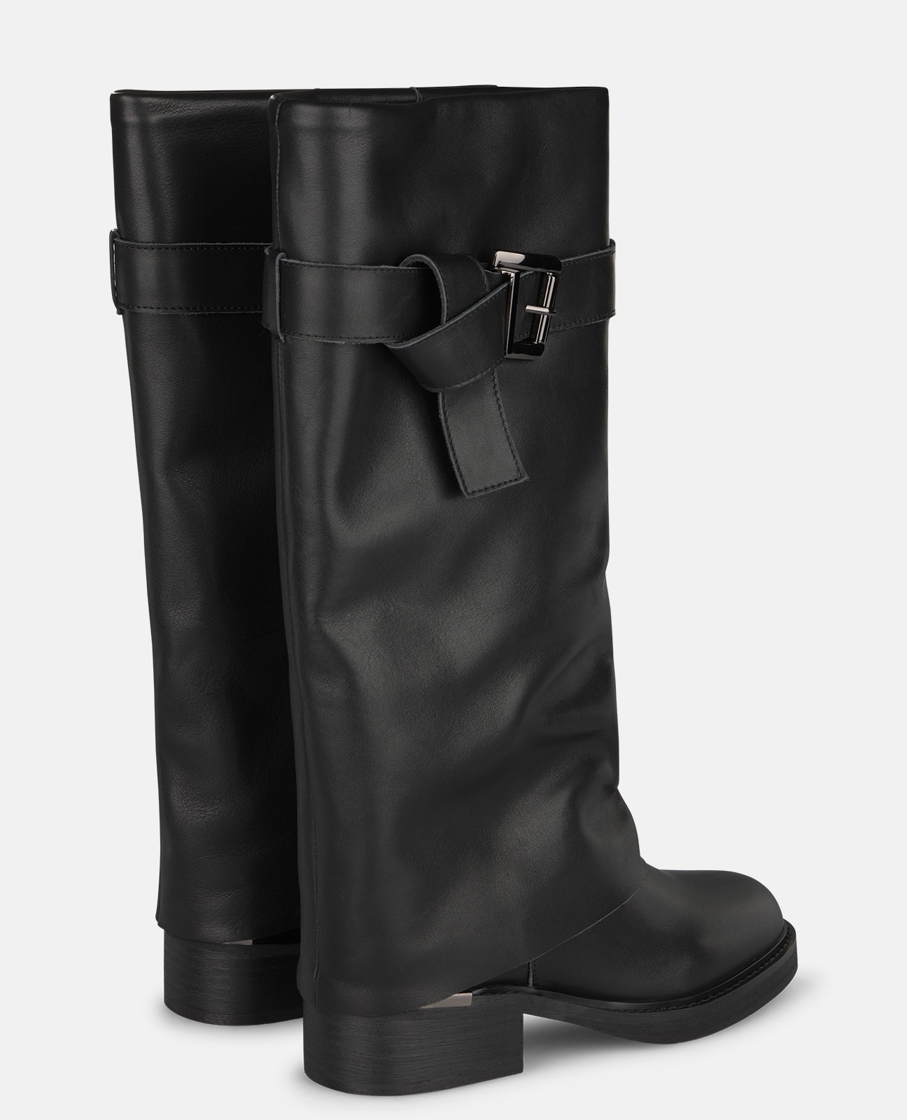 Botas básicas de mujer en napa con hebilla - Alma en Pena - Negro Negro-3