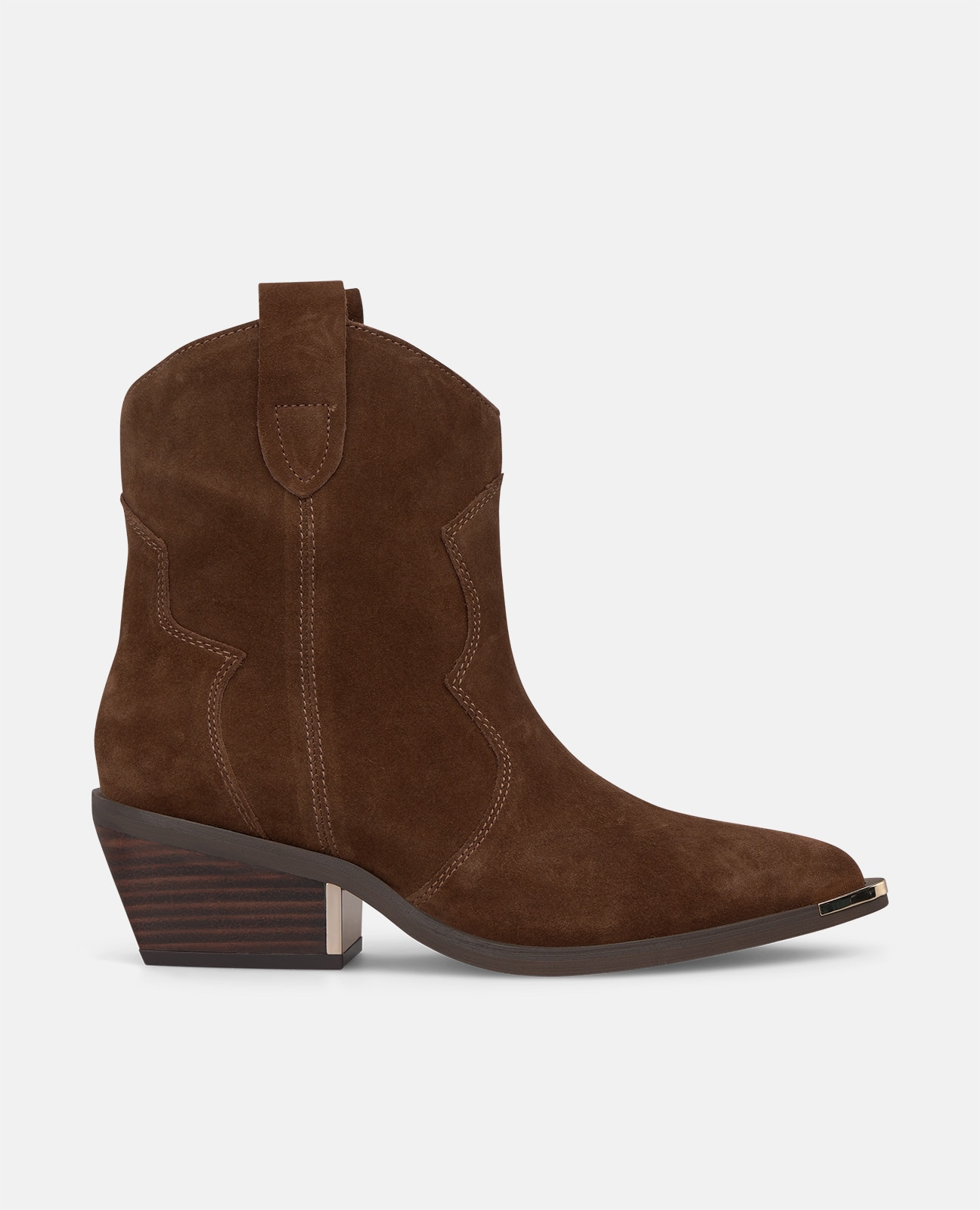 Botines cowboy de mujer en ante con tiradores - Alma en Pena - Camel Camel-1