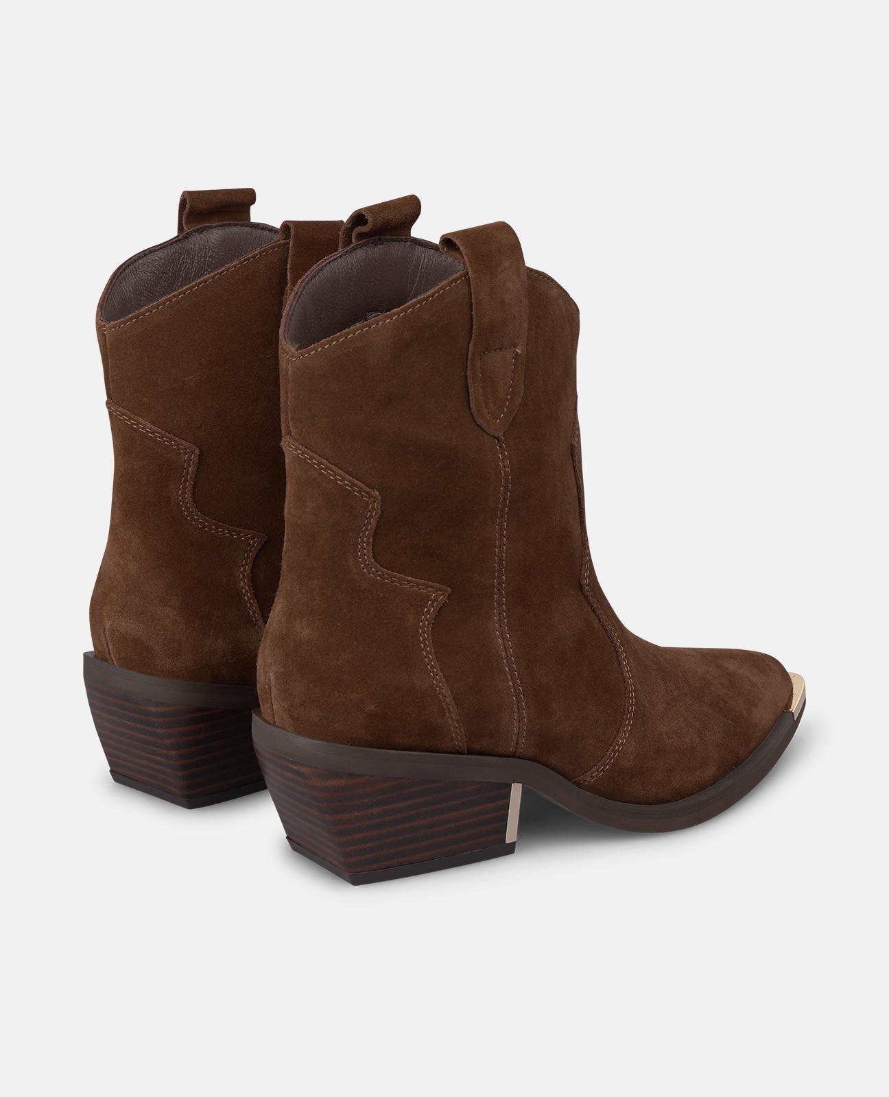 Botines cowboy de mujer en ante con tiradores - Alma en Pena - Camel Camel-2