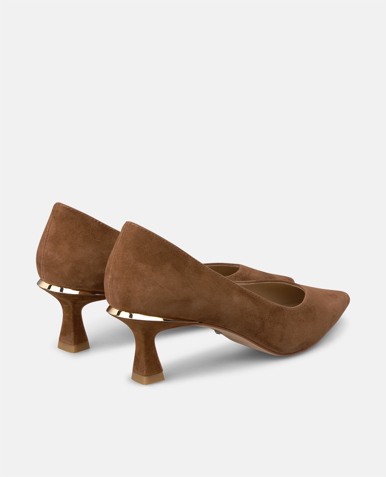 Zapatos de salón de mujer en ante con acabado en punta - Alma en Pena - Camel Camel-2