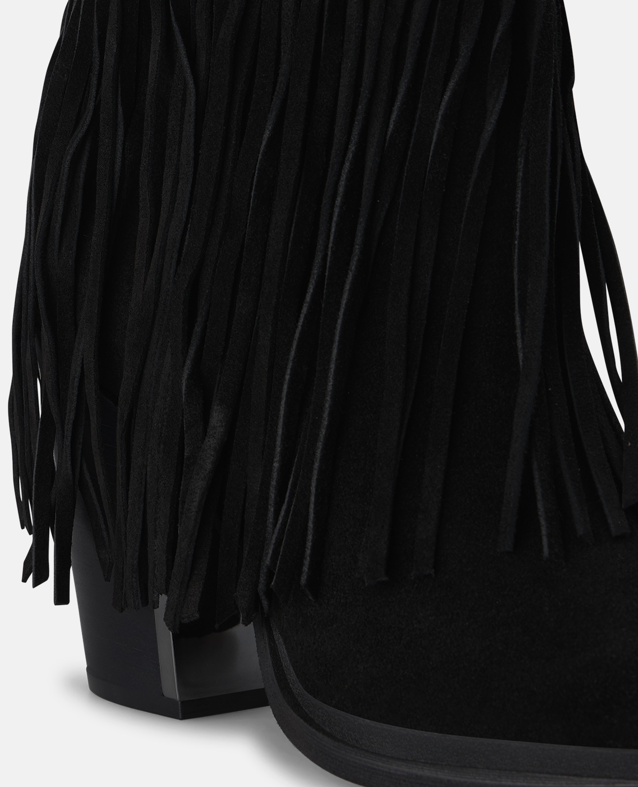 Botines básicos de mujer en ante con flecos - Alma en Pena - Negro Negro-4