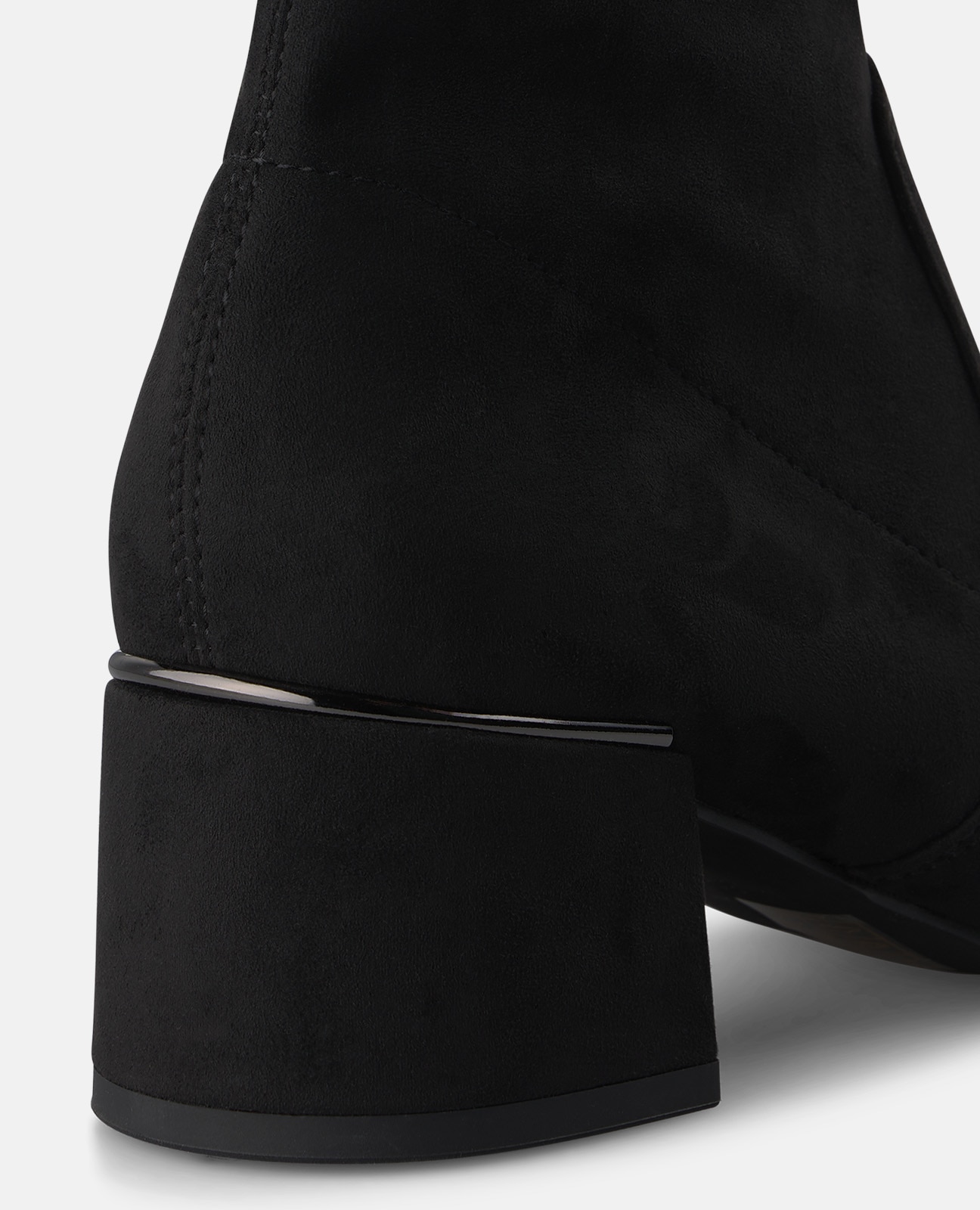 Botas básicas de mujer con puntera redonda y tacón de bloque - Alma en Pena - Negro Negro-4