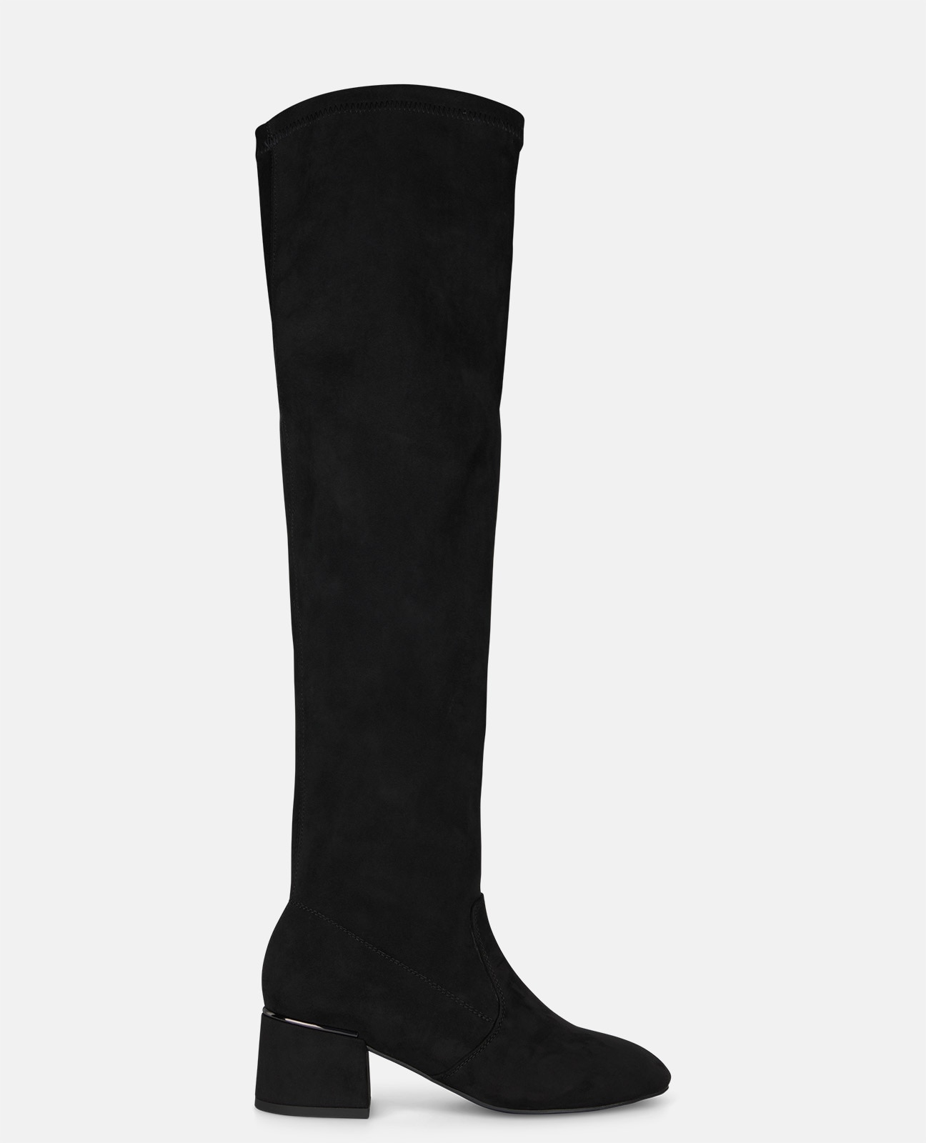 Botas básicas de mujer con caña alta y cierre de cremallera - Alma en Pena - Negro Negro-1
