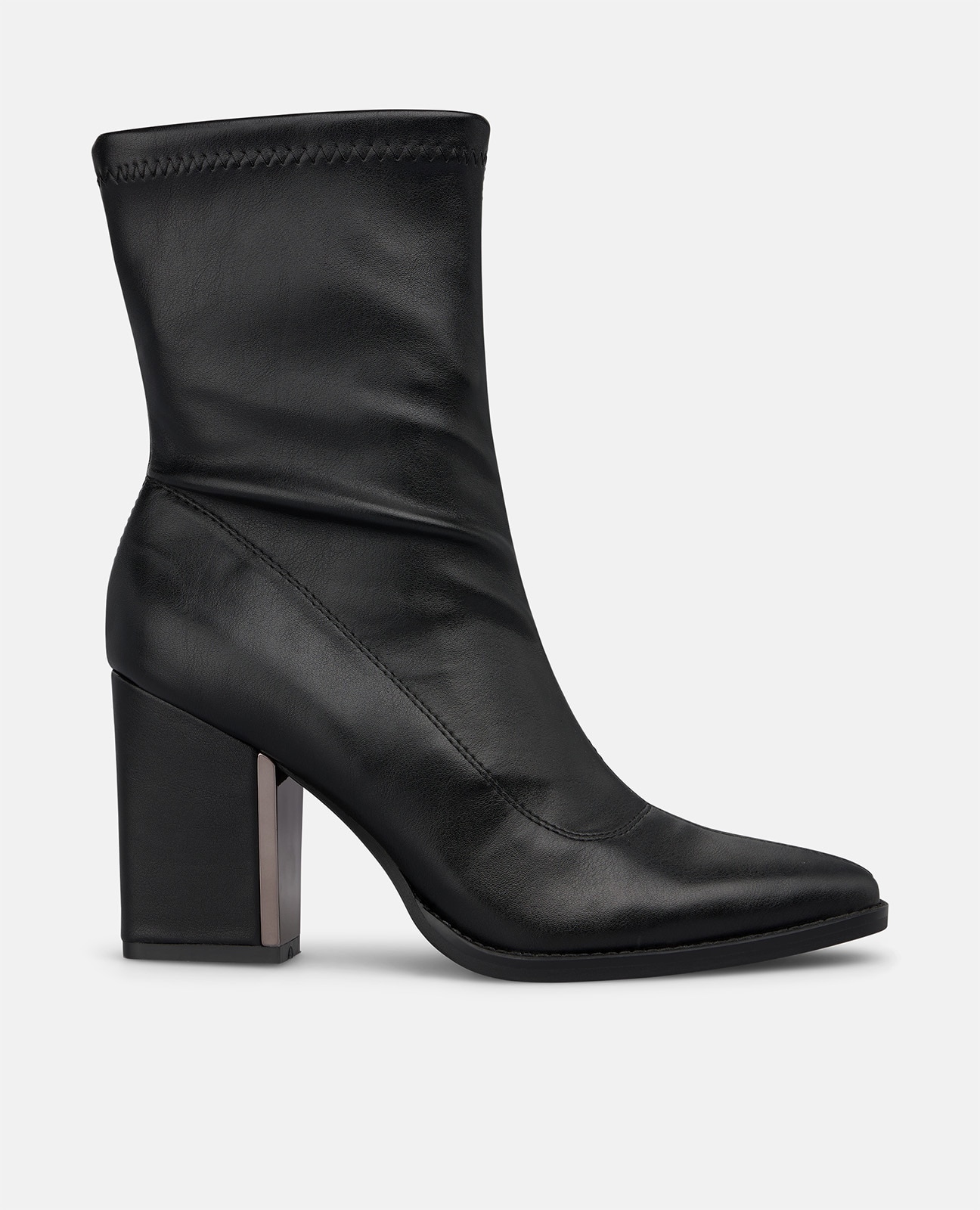 Imagen 0 de Botines básicos de mujer con cierre de cremallera y tacón cuadrado Negro