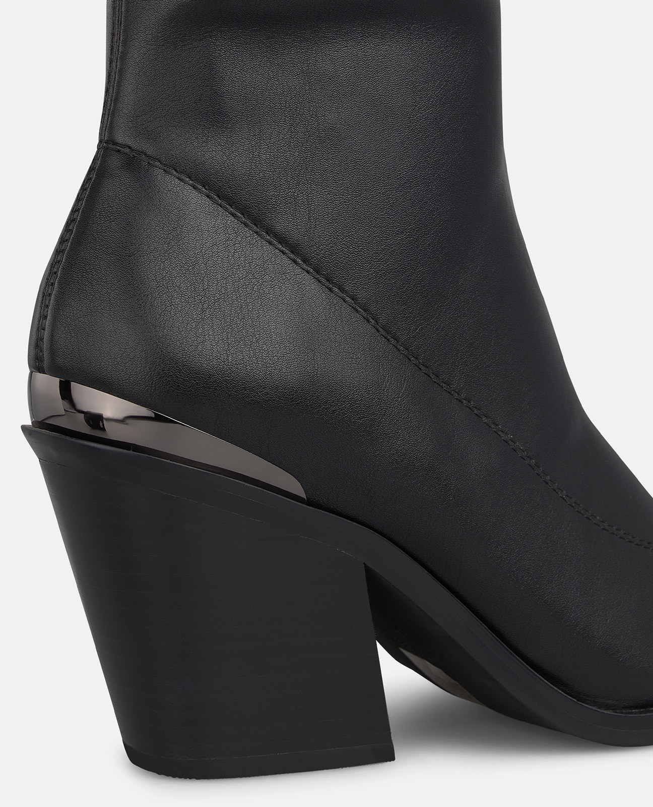 Botas básicas de mujer de caña alta y tacón ancho - Alma en Pena - Negro Negro-4