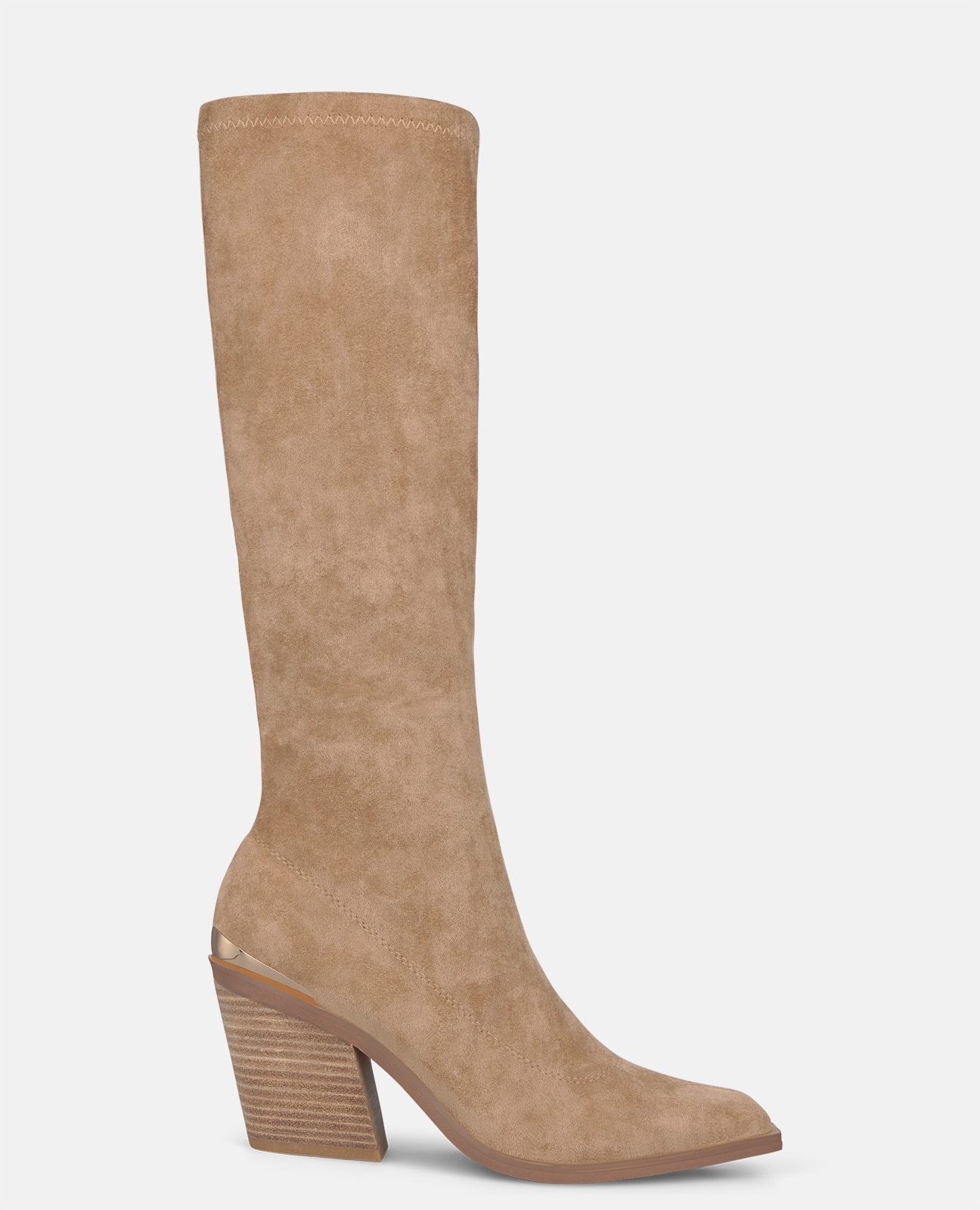 Imagen 1 de Botas básicas de mujer de ante con cierre de cremallera Arena