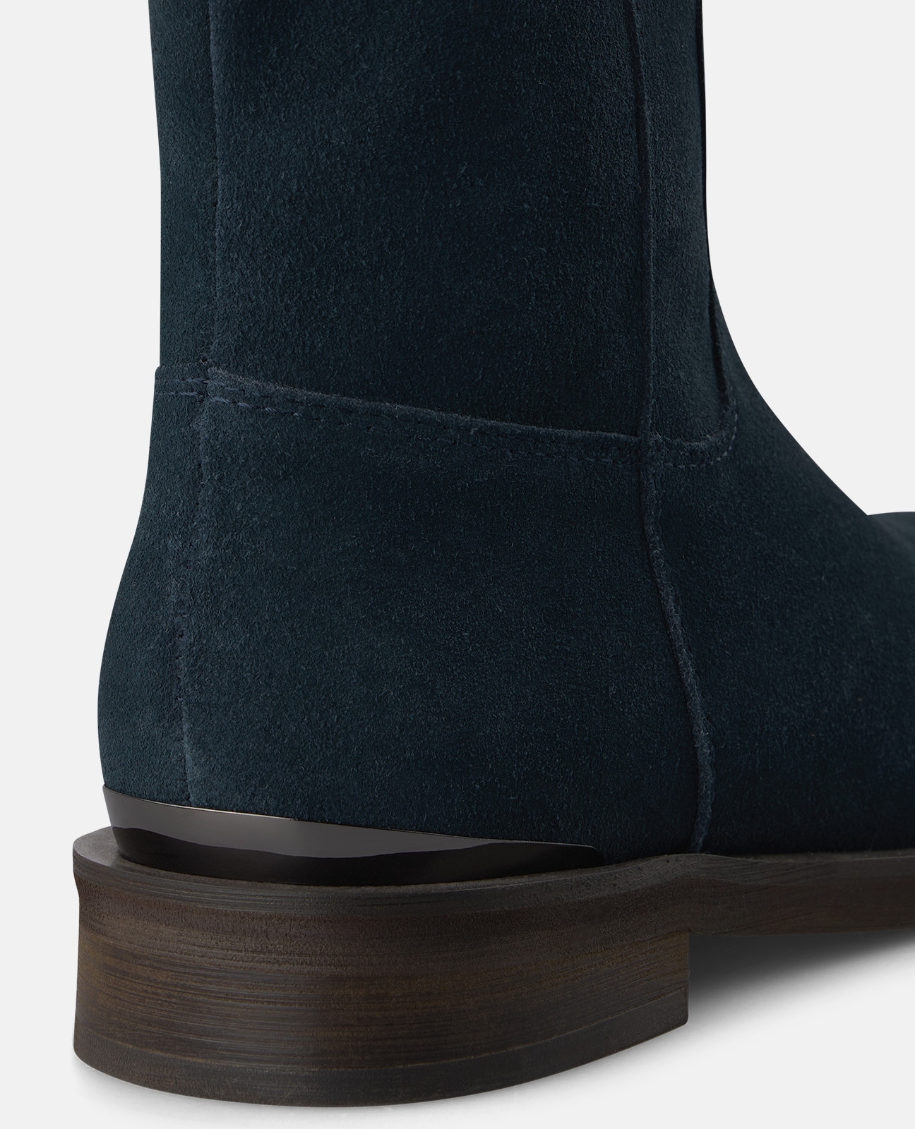 Botas básicas de mujer en ante con abertura trasera - Alma en Pena - Azul marino Azul marino-4