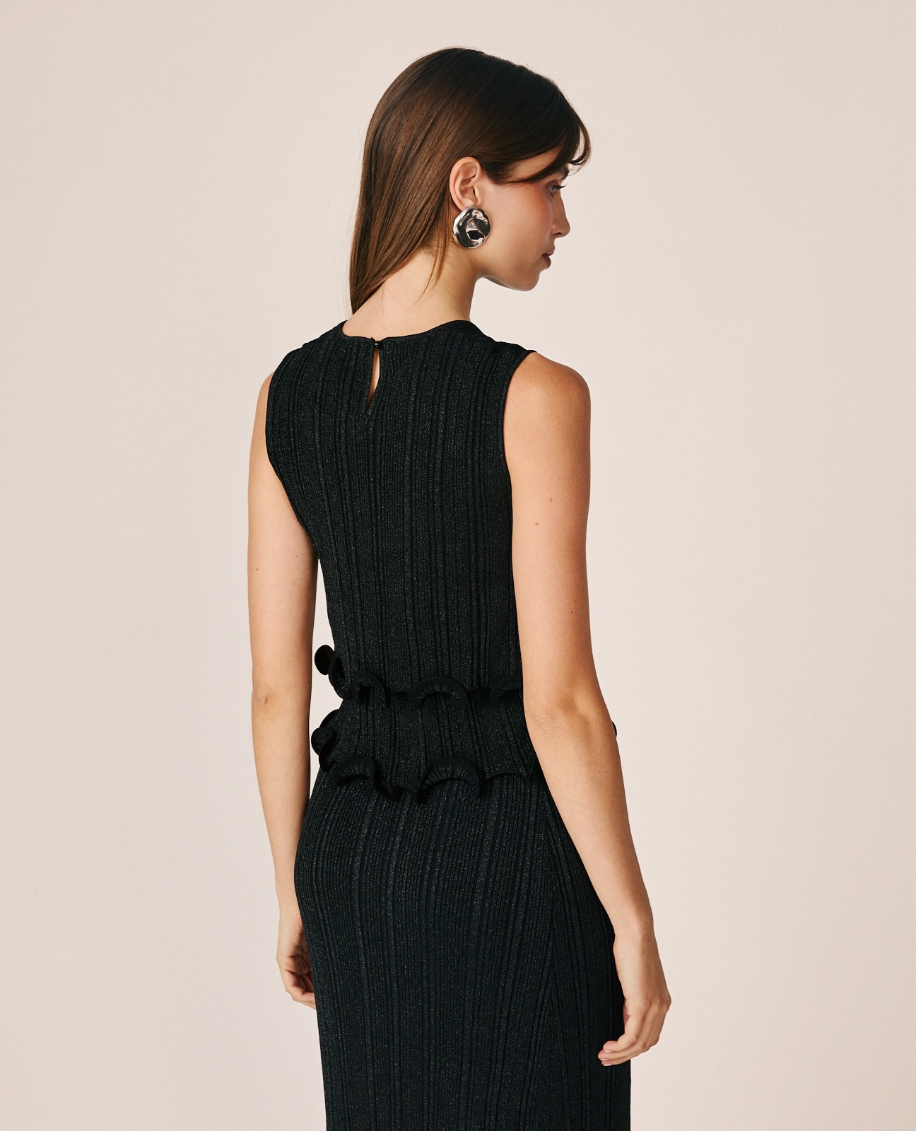 Top de punto de mujer con acabado brillantes - Alma en Pena - Negro Negro-5