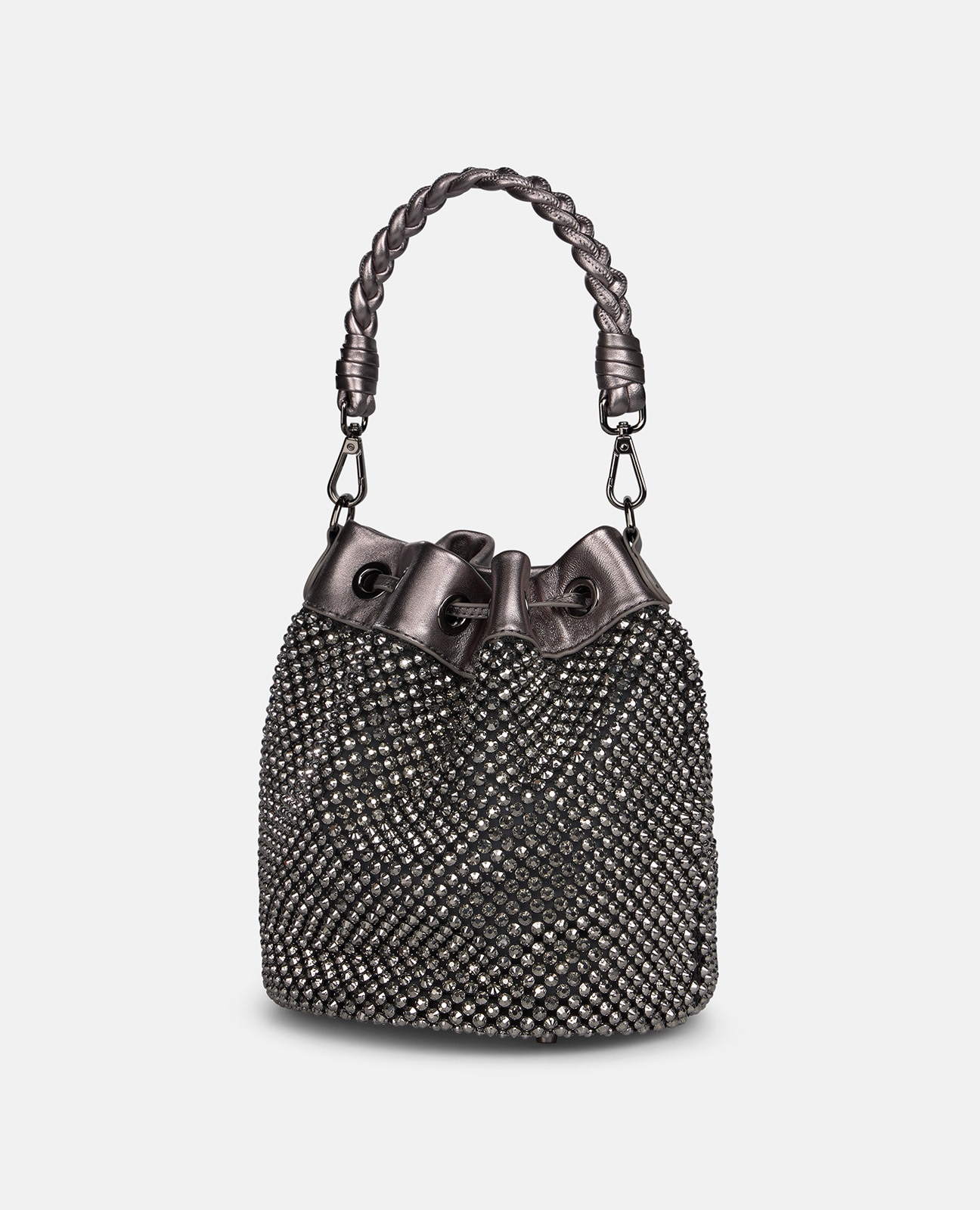Bolso bombonera con pedrería brillante - Alma en Pena - Plata Plata-4