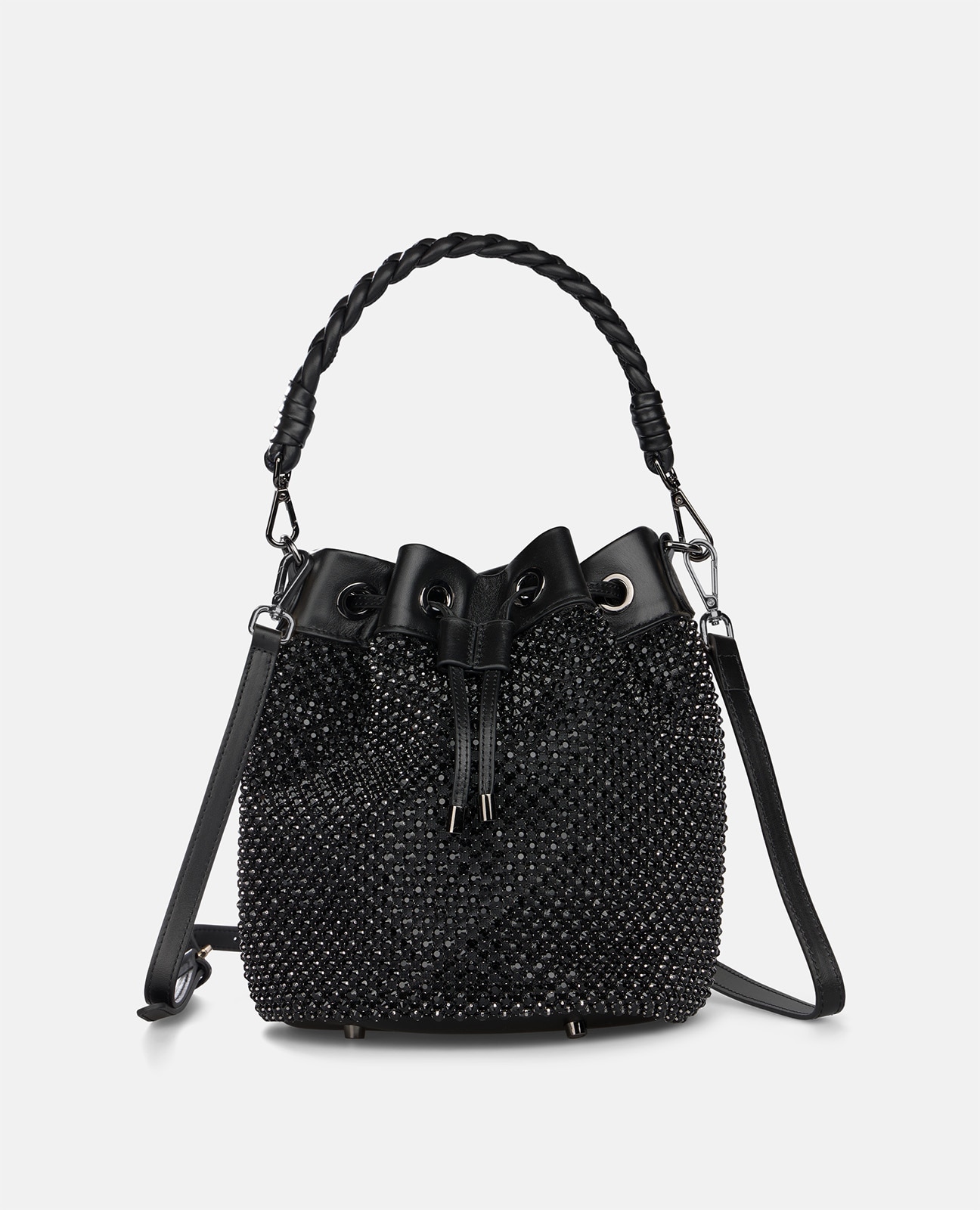 Imagen 0 de Bolso bombonera con bandolera desmontable Negro