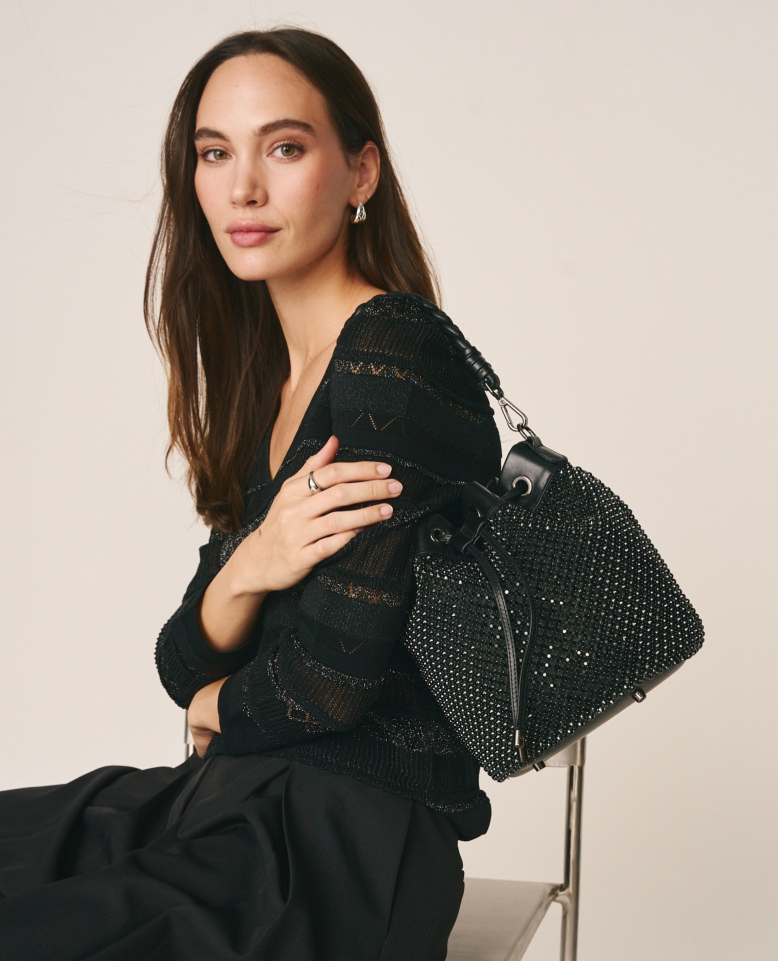 Bolso bombonera con bandolera desmontable - Alma en Pena - Negro Negro-3