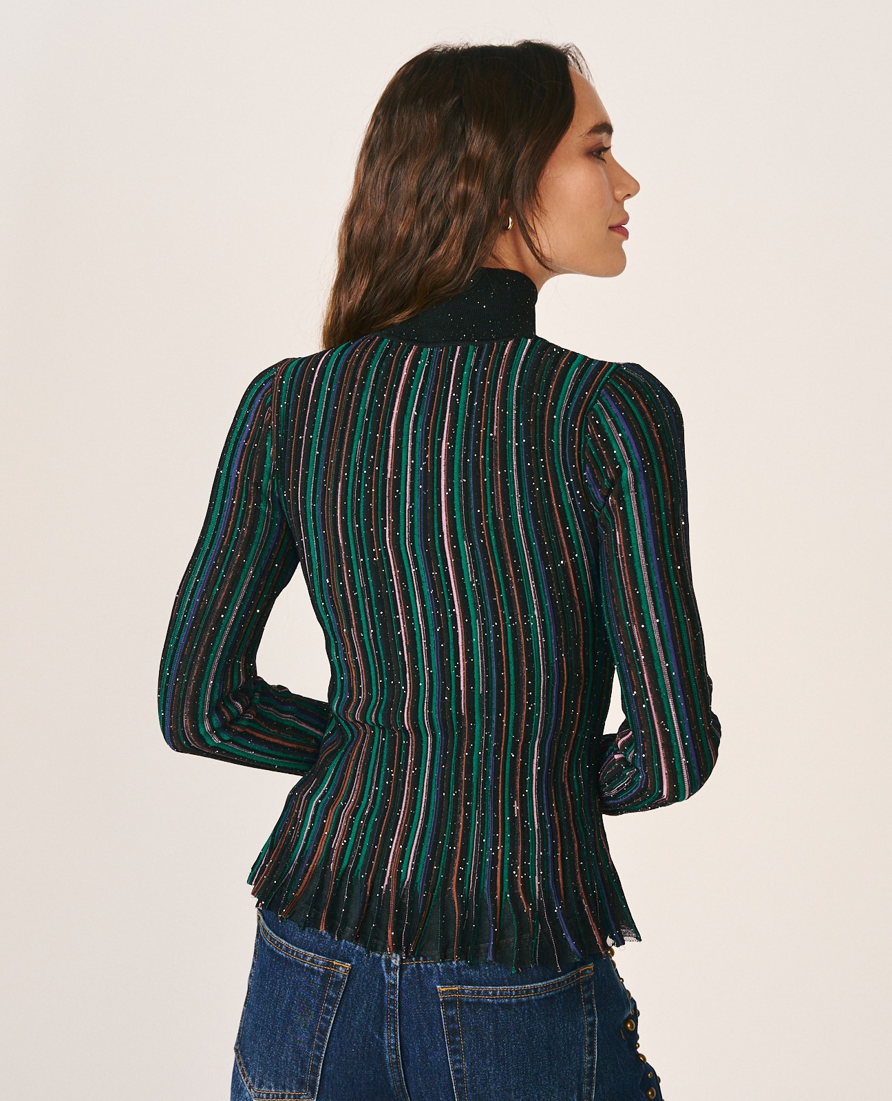 Top de mujer canalé con cuello perkins y volantes - Alma en Pena - Multicolor Multicolor-8