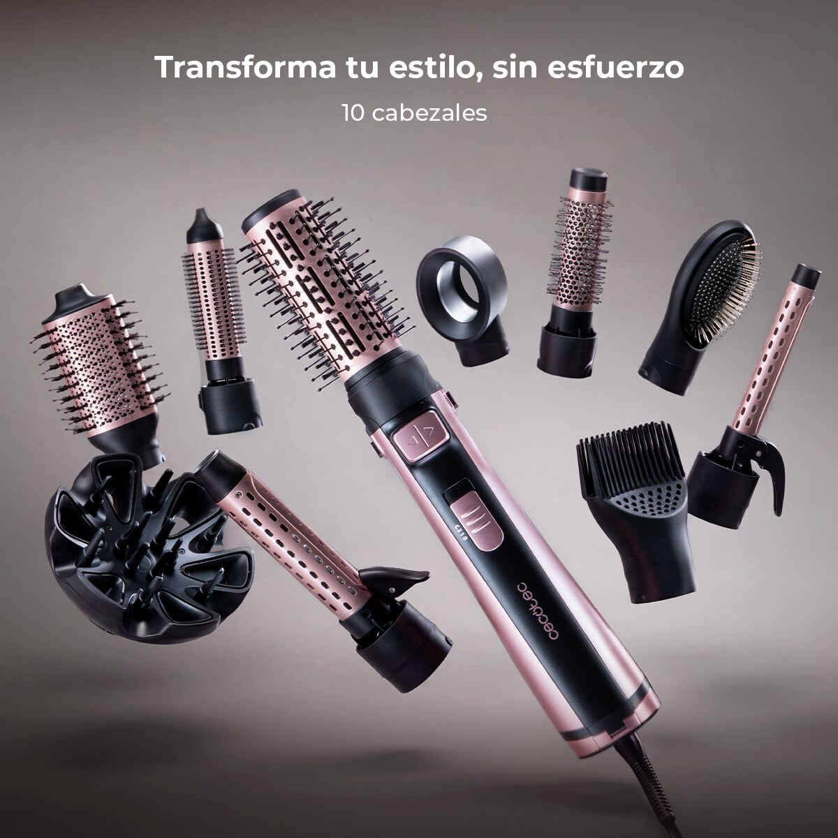 Cepillo Moldeador Cecotec CeramicCare 10in1 AirBrush Gyro - Negro Negro-2