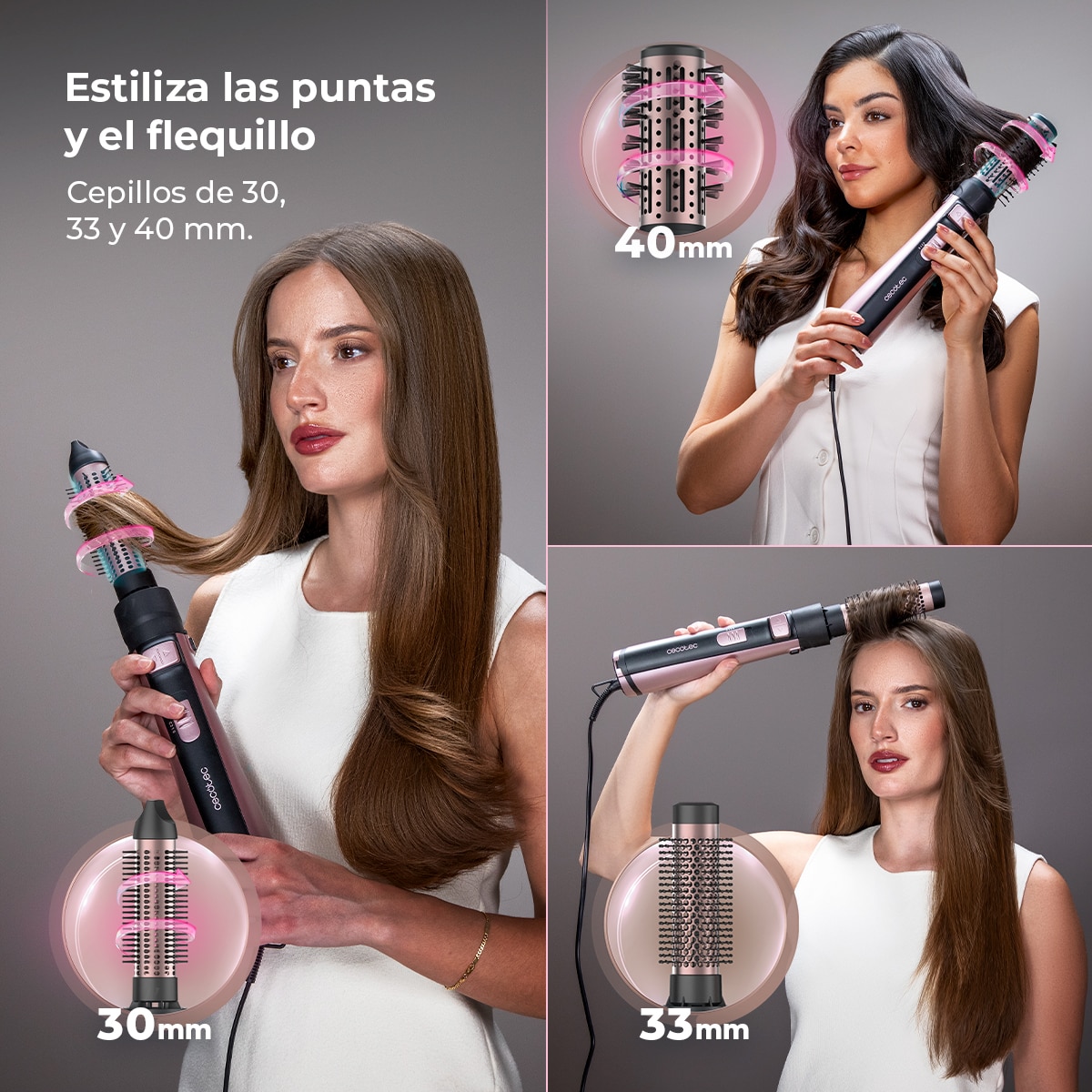 Cepillo Moldeador Cecotec CeramicCare 10in1 AirBrush Gyro - Negro Negro-4