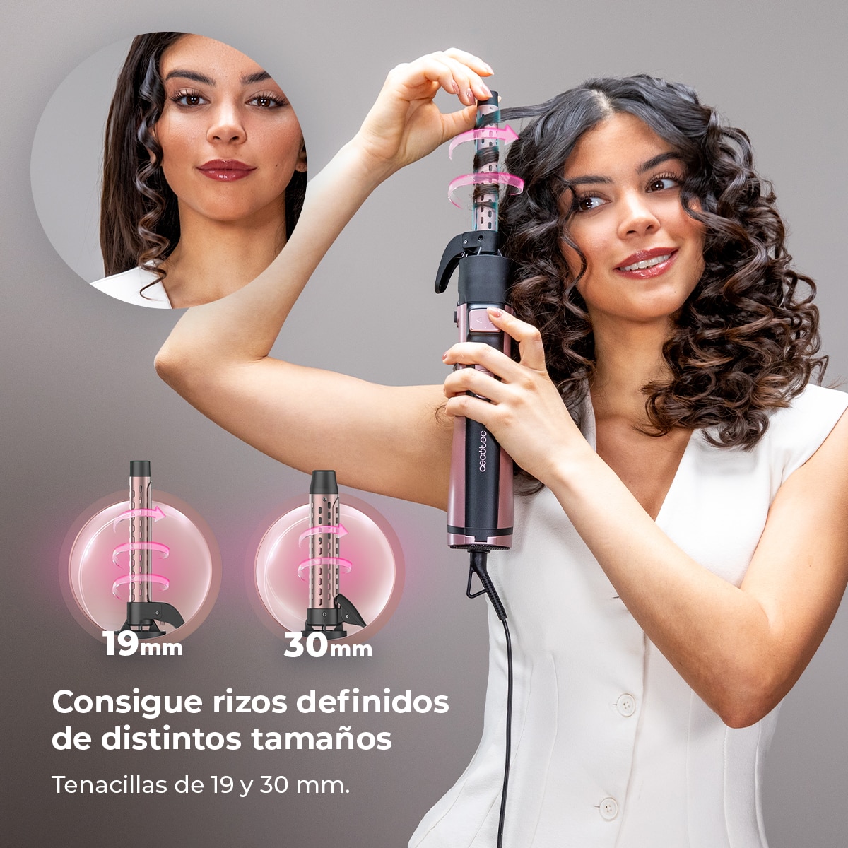 Cepillo Moldeador Cecotec CeramicCare 10in1 AirBrush Gyro - Negro Negro-5