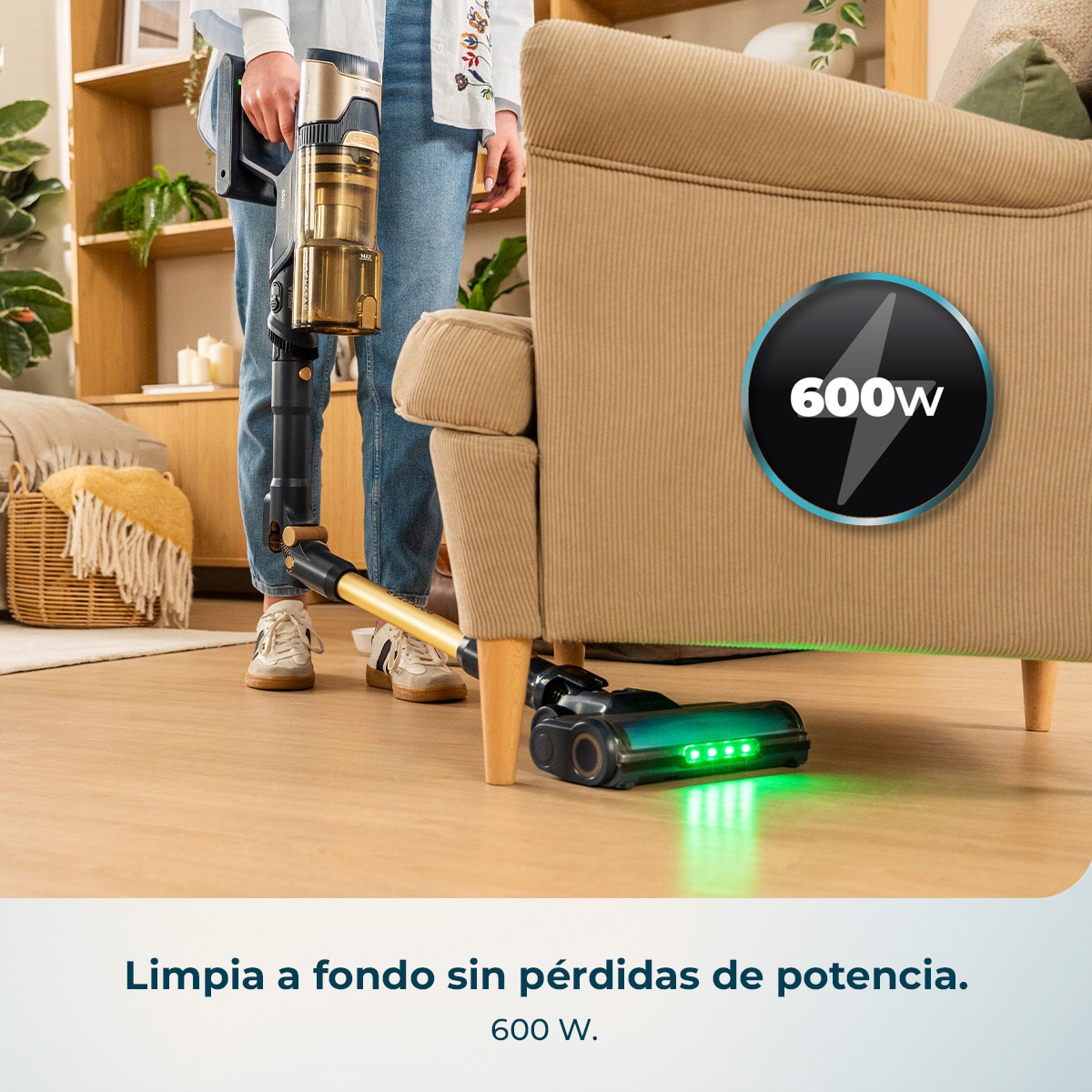 Imagen 3 de Aspirador de escoba BLDC Cecotec Conga Rockstar RS80 Pet Flex Detect - Azul Azul