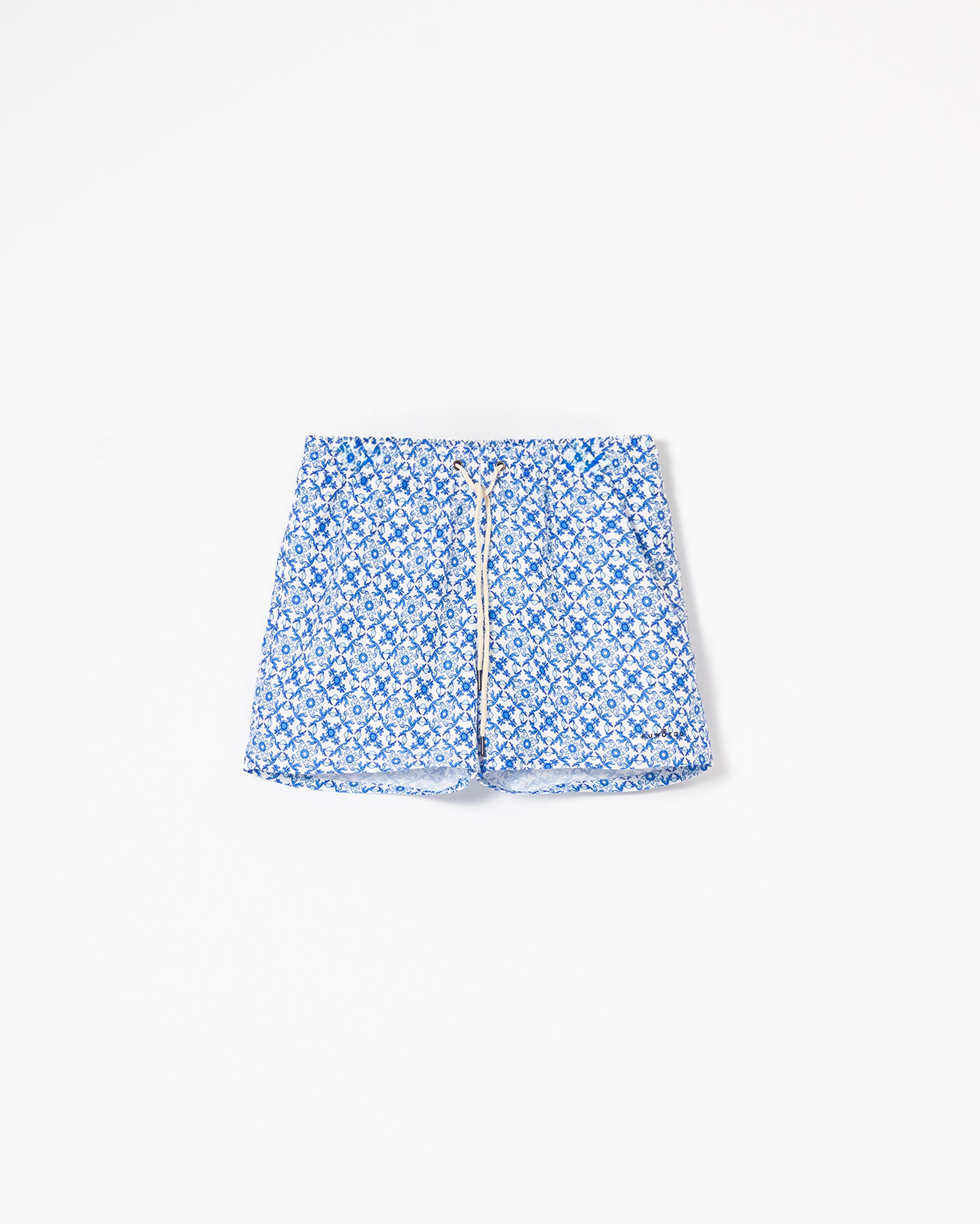 Bañador de hombre estampado mosaico - PuroEgo - Azul celeste Azul celeste-5