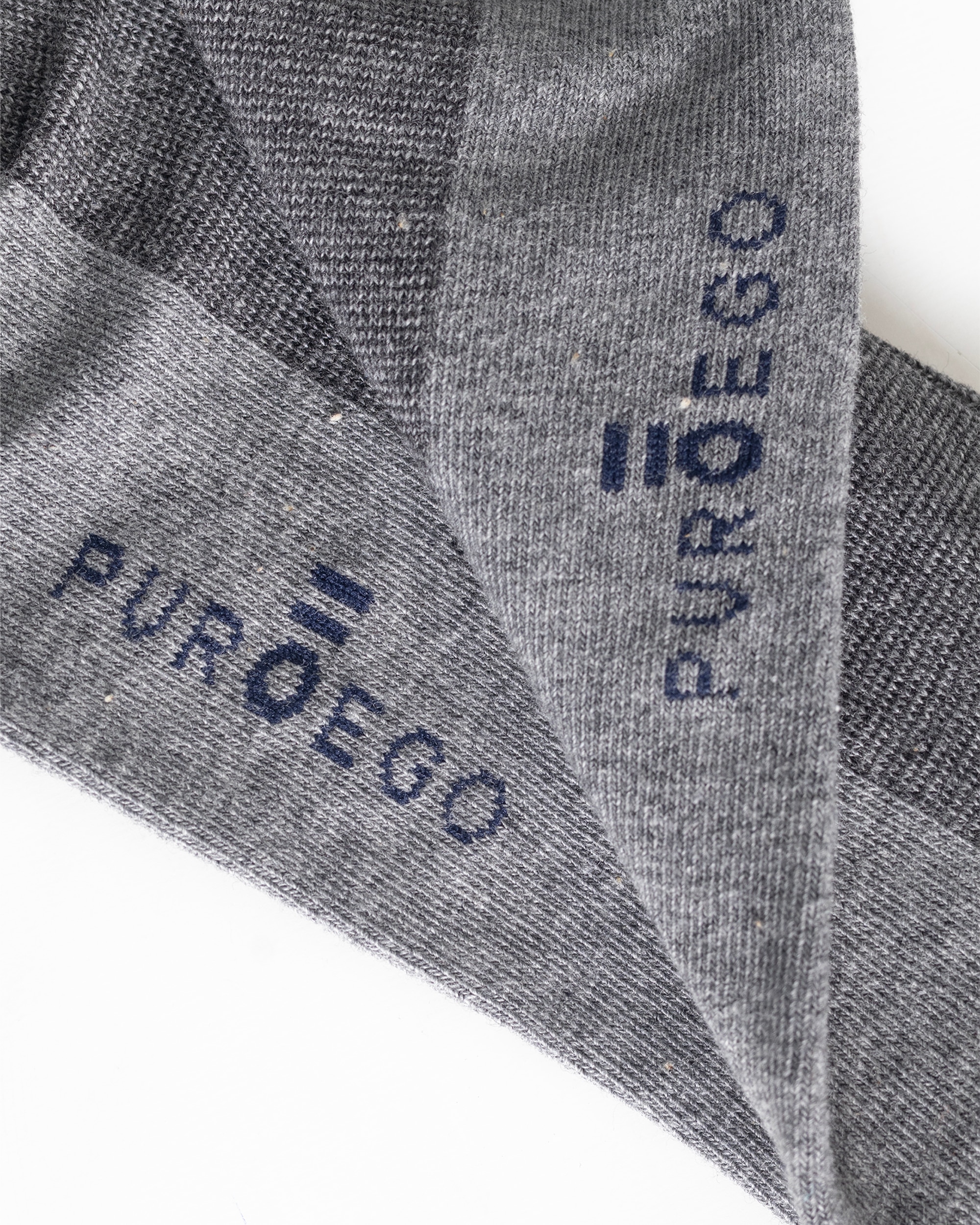 Calcetín micro rayas - PuroEgo - Gris Gris-2