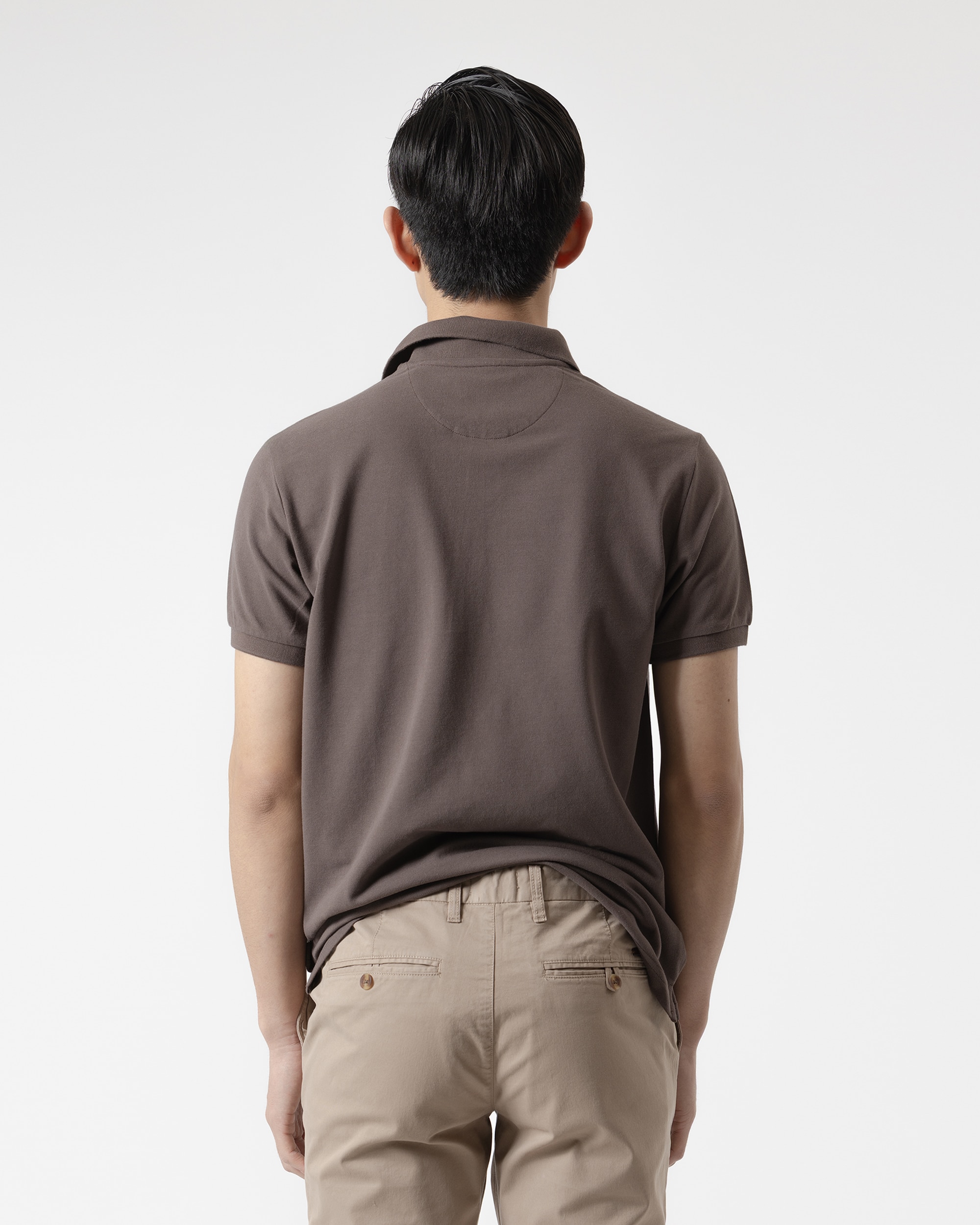 Polo básico piqué de hombre algodón slim fit - PuroEgo - Topo Topo-4