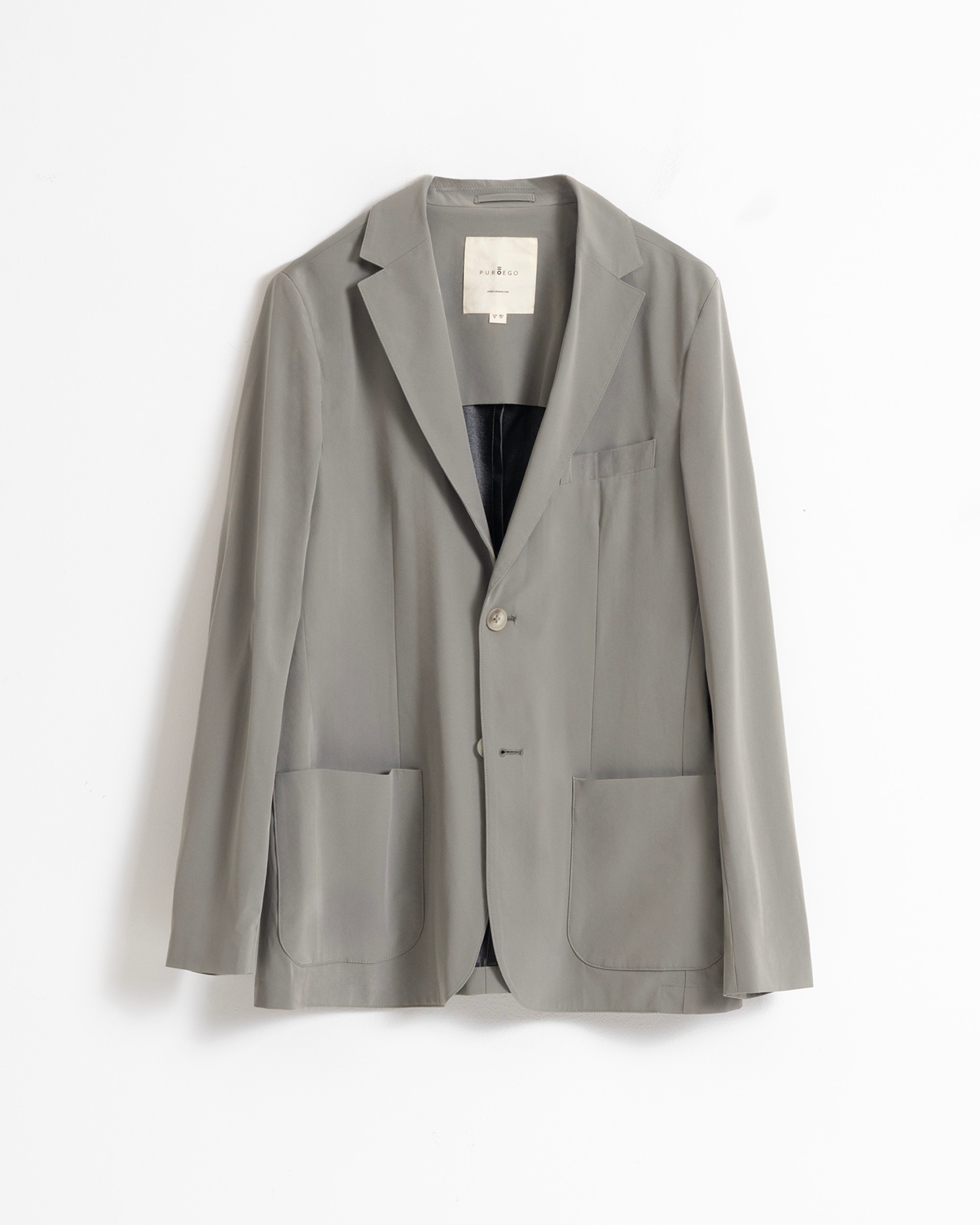 Americana técnica slim fit de hombre - PuroEgo - Azul marino Gris-5