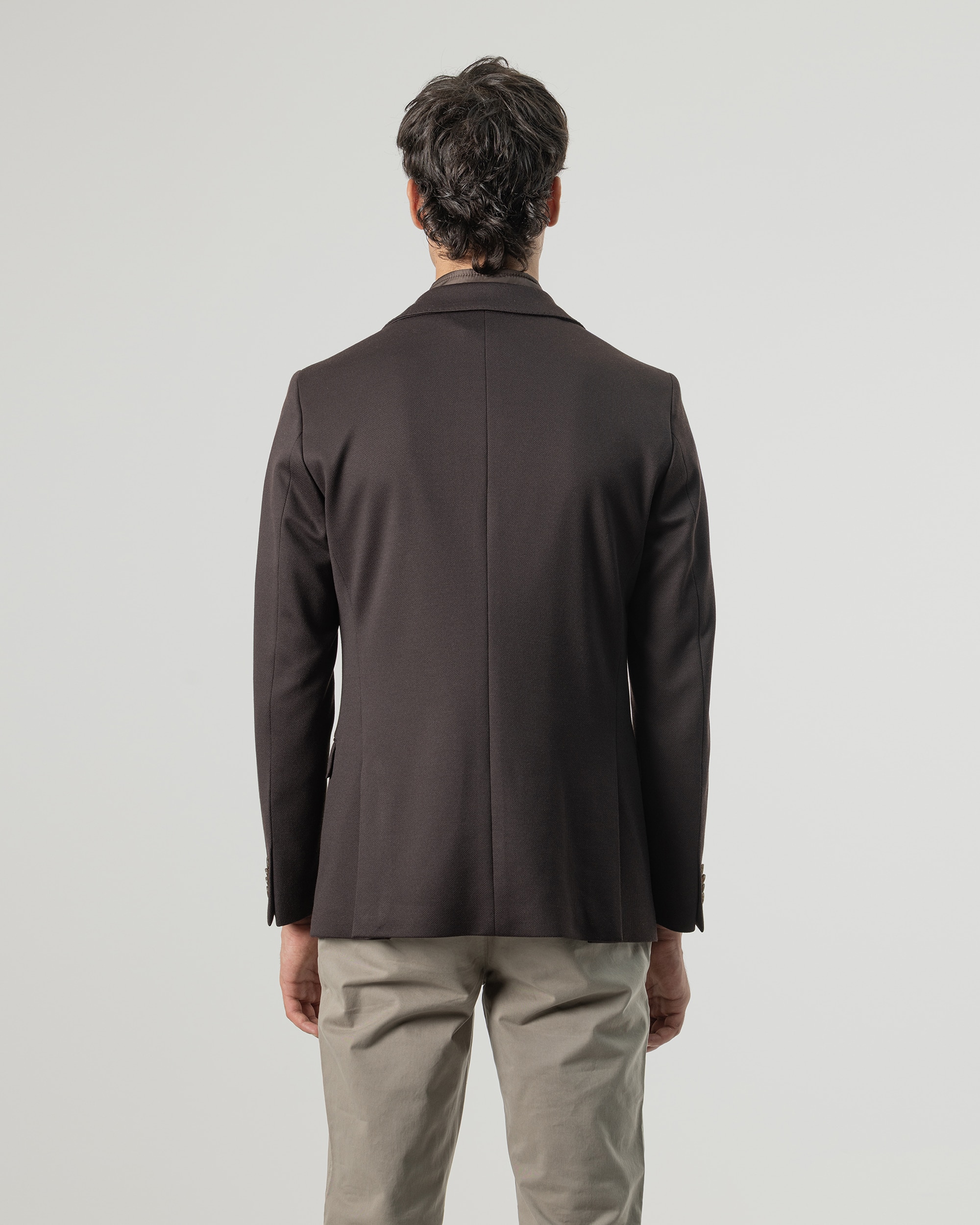 Americana de hombre con chaleco interior desmontable - PuroEgo - Marrón oscuro Marrón oscuro-4