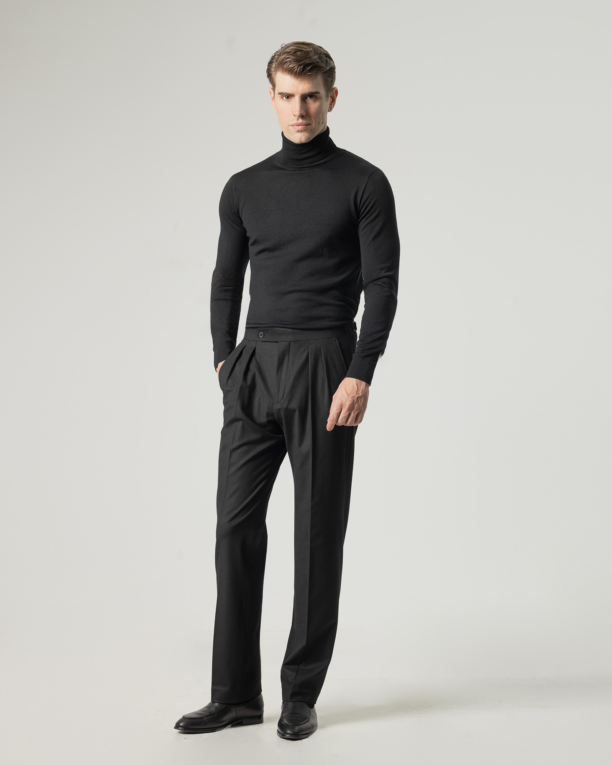 Pantalón soft de hombre relaxed fit - PuroEgo - Negro Negro-2