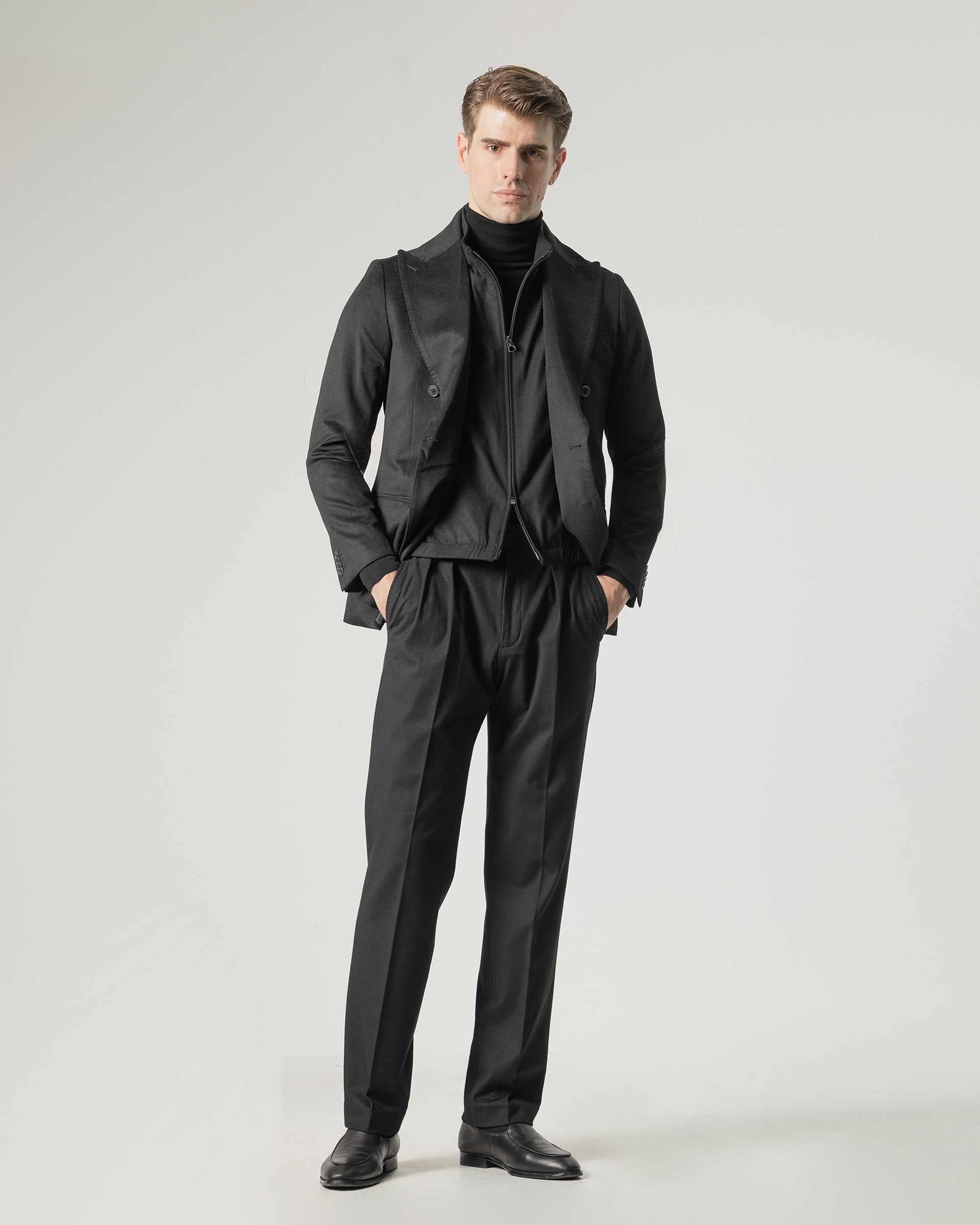 Pantalón soft de hombre relaxed fit - PuroEgo - Negro Negro-3