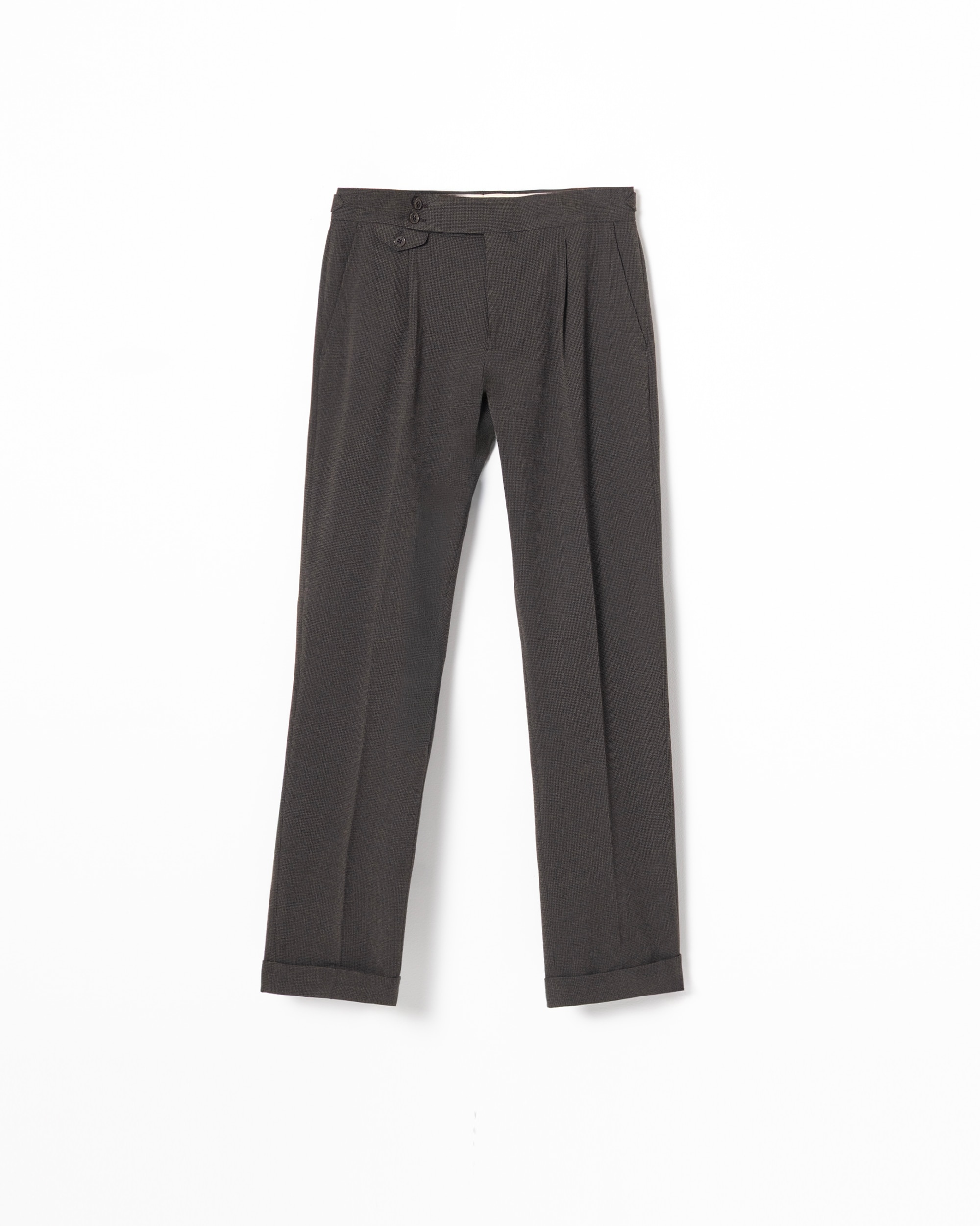 Pantalón de vestir con pinzas de hombre wide fit - PuroEgo - Marrón oscuro Marrón oscuro-5