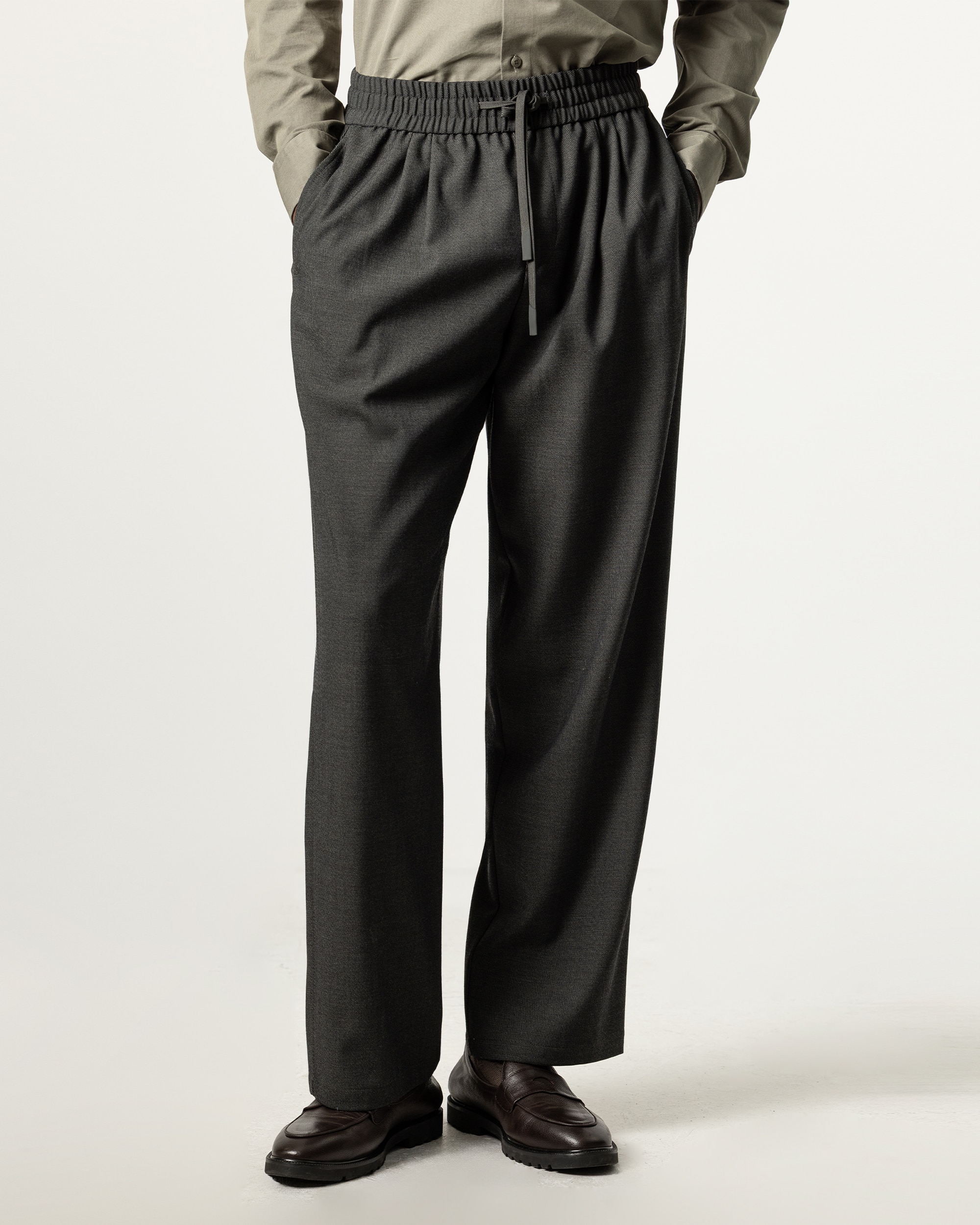 Pantalón cintura elástica de hombre wide fit - PuroEgo - Verde oscuro Verde oscuro-3