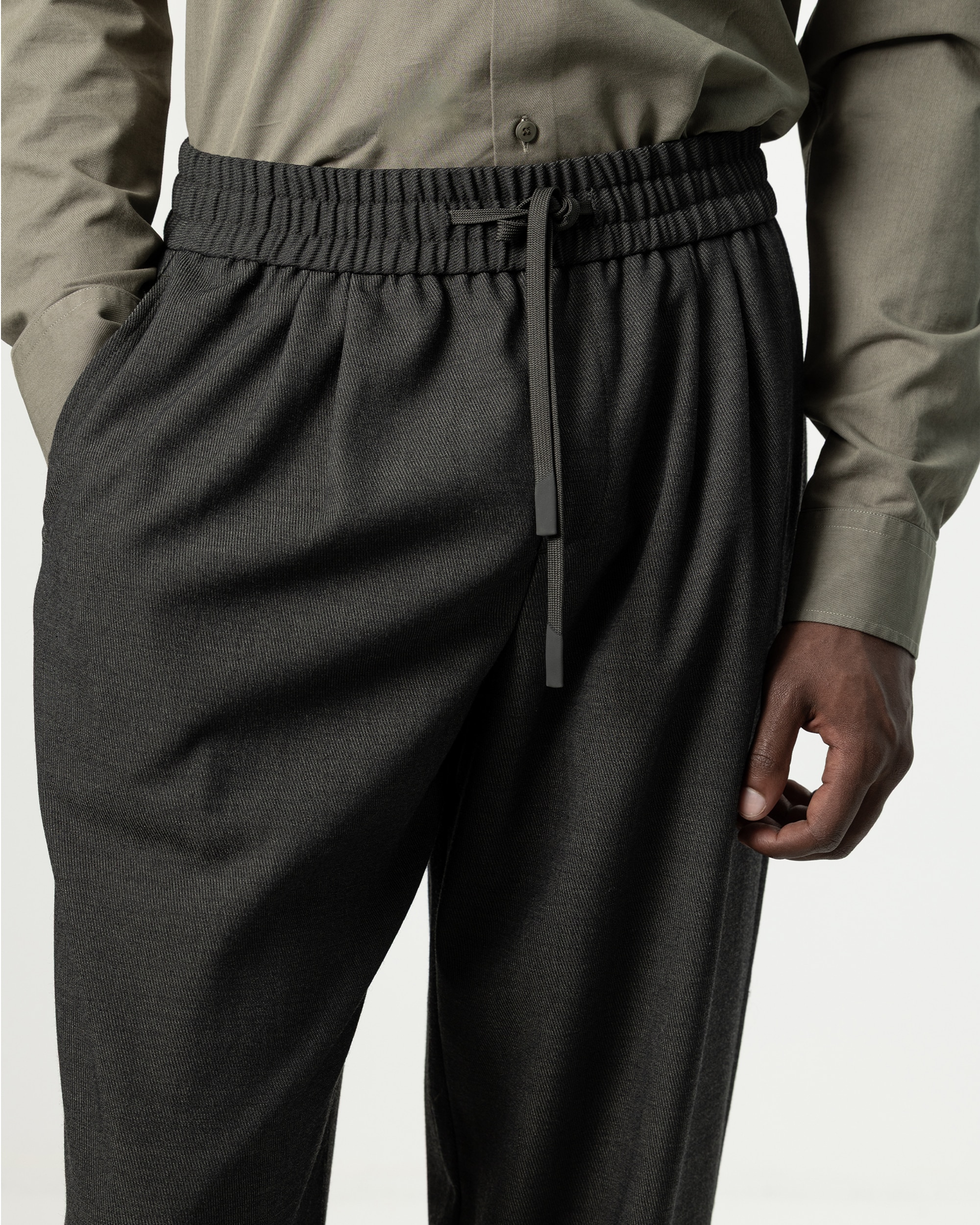 Pantalón cintura elástica de hombre wide fit - PuroEgo - Verde oscuro Verde oscuro-4