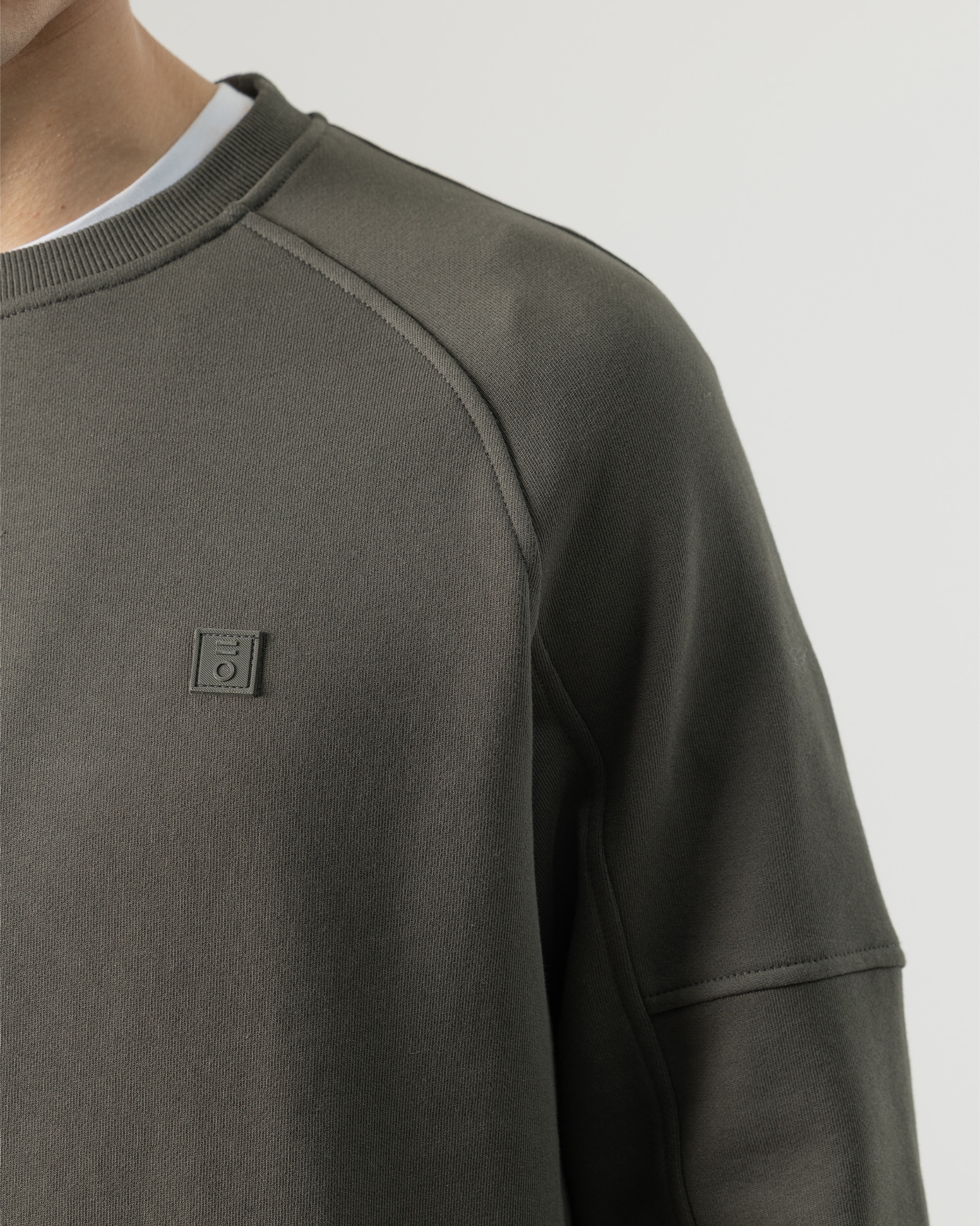 Sudadera cuello redondo de hombre - PuroEgo - Kaki Kaki-3