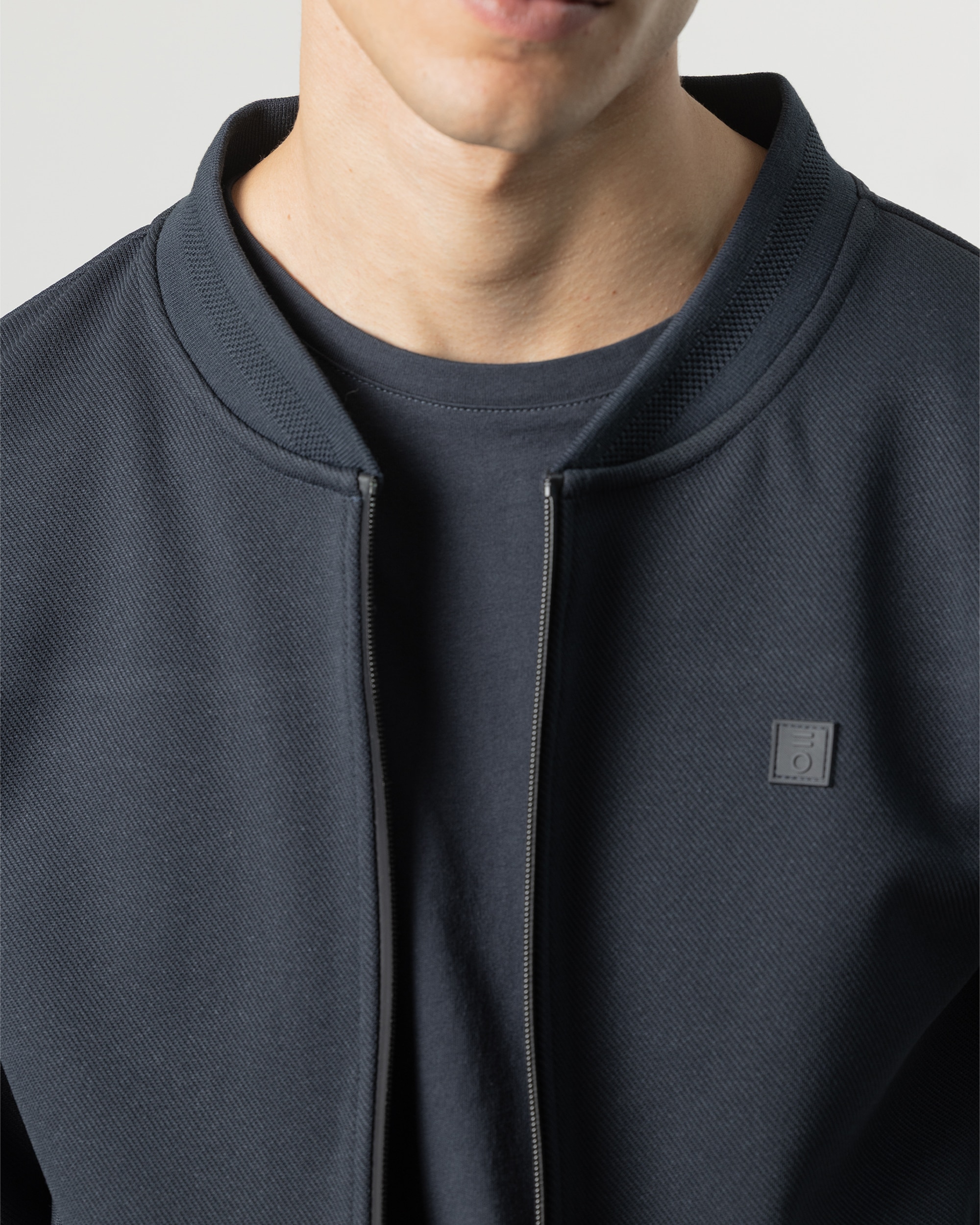 Sudadera técnica bomber de hombre - PuroEgo - Azul oscuro Azul oscuro-3