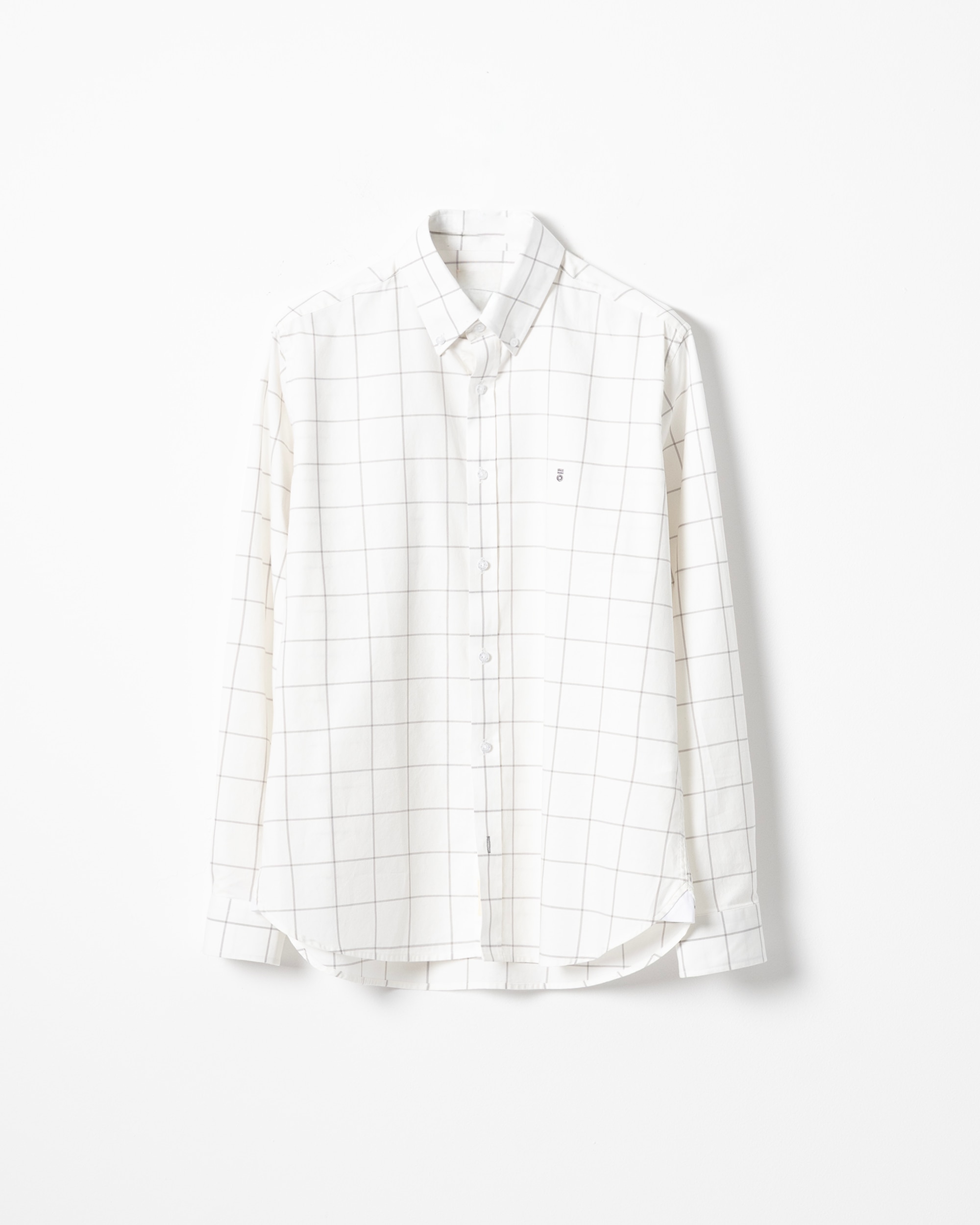 Camisa cuadro ventana algodón de hombre slim fit - PuroEgo - Gris Gris-5