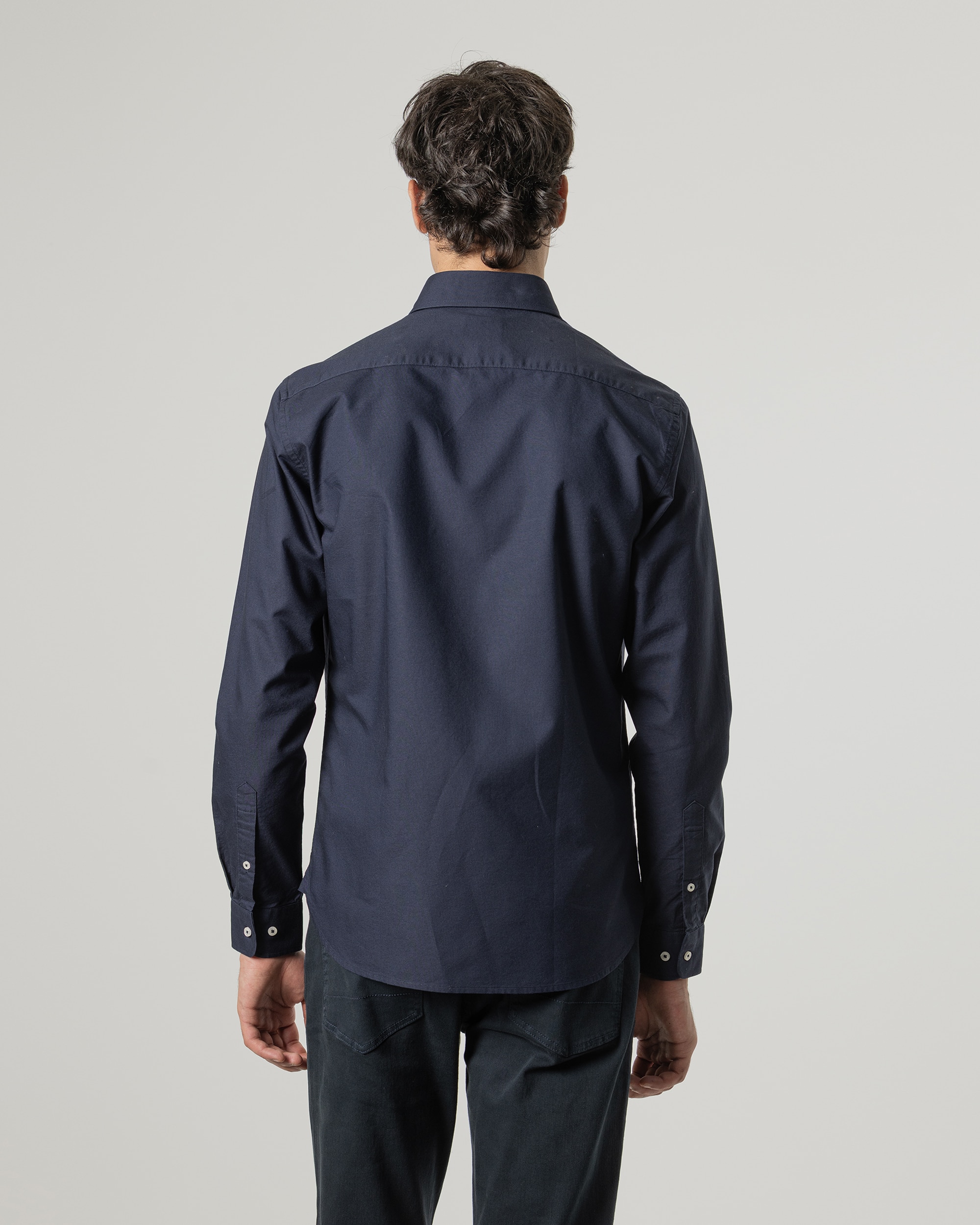 Imagen 4 de Camisa oxford algodón de hombre slim fit - PuroEgo - Azul marino Azul marino