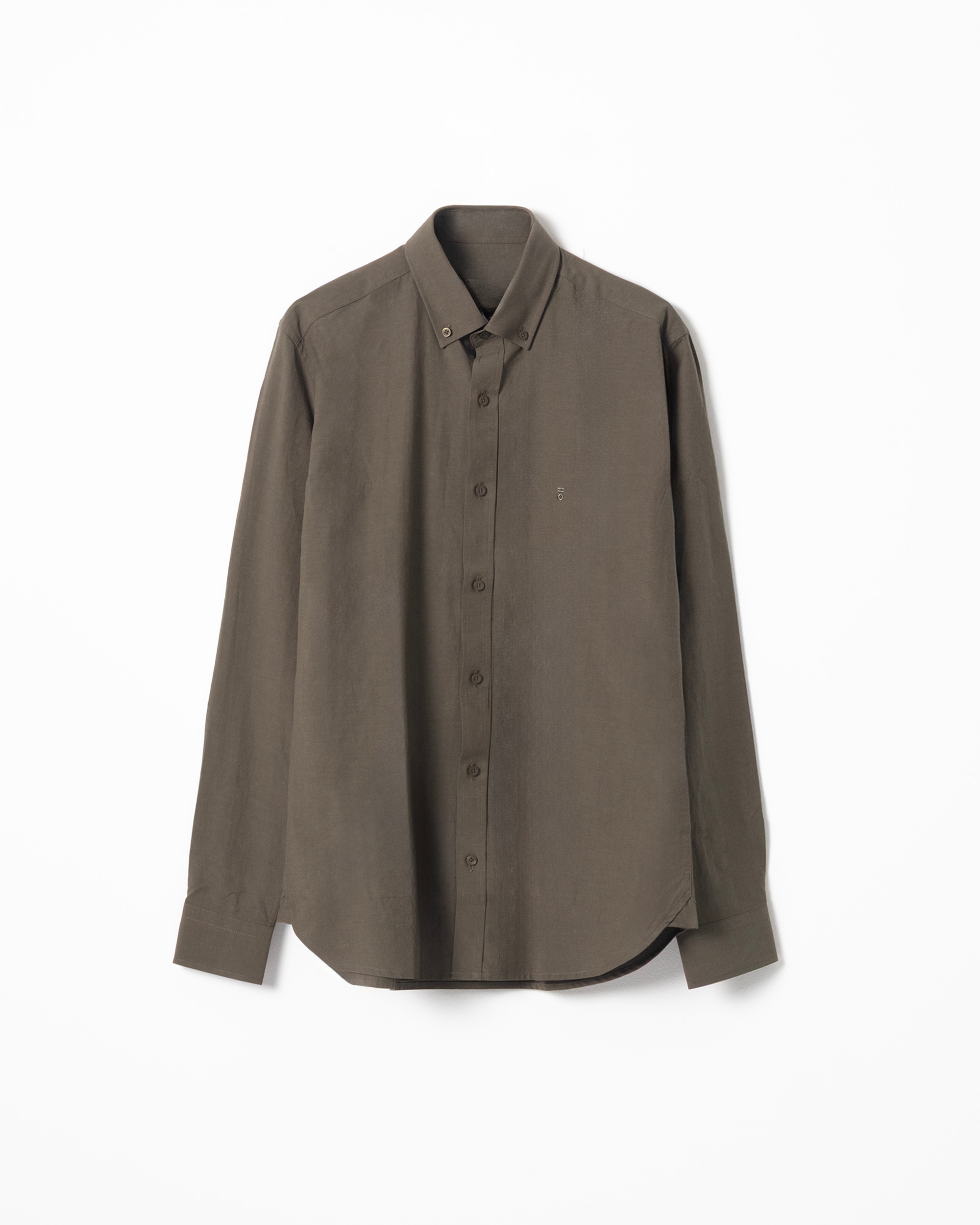 Camisa lisa lyocell de hombre slim fit - PuroEgo - Verde Verde-5