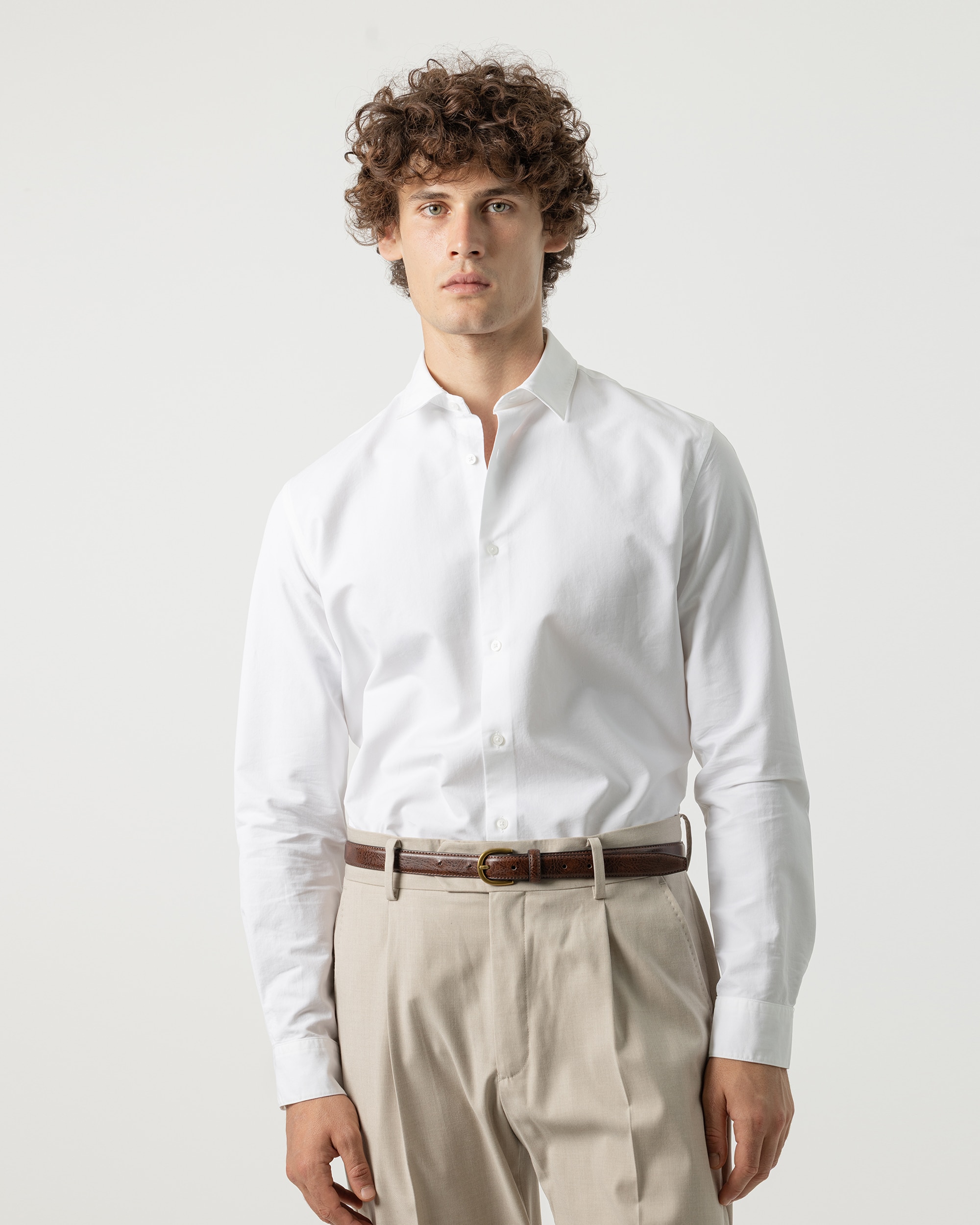 Imagen 1 de Camisa estructura algodón tencel de hombre slim fit - PuroEgo - Blanco Blanco