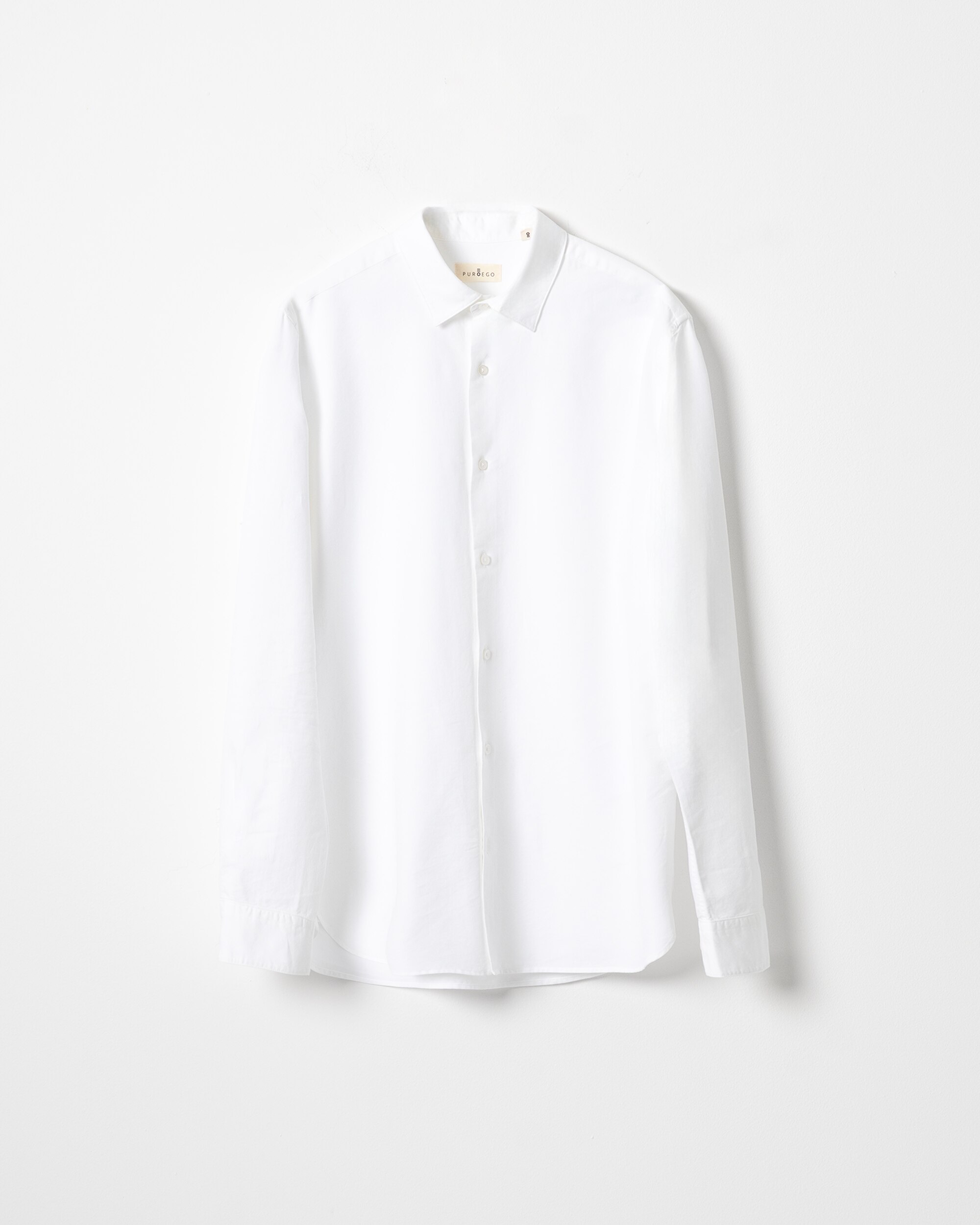 Imagen 5 de Camisa estructura algodón tencel de hombre slim fit - PuroEgo - Blanco Blanco