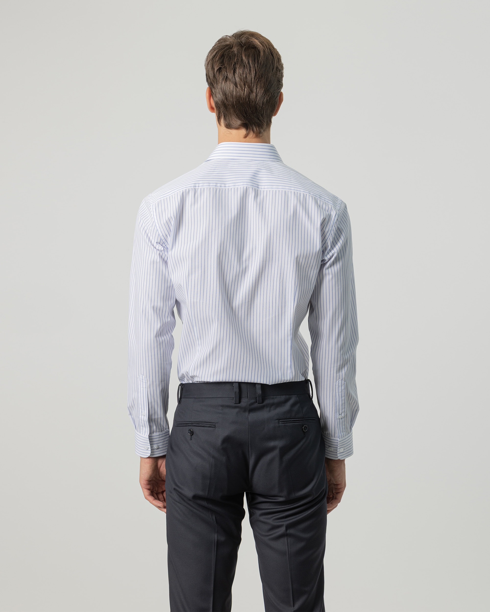 Camisa de vestir rayas de hombre regular fit - PuroEgo - Azul celeste Azul celeste-4
