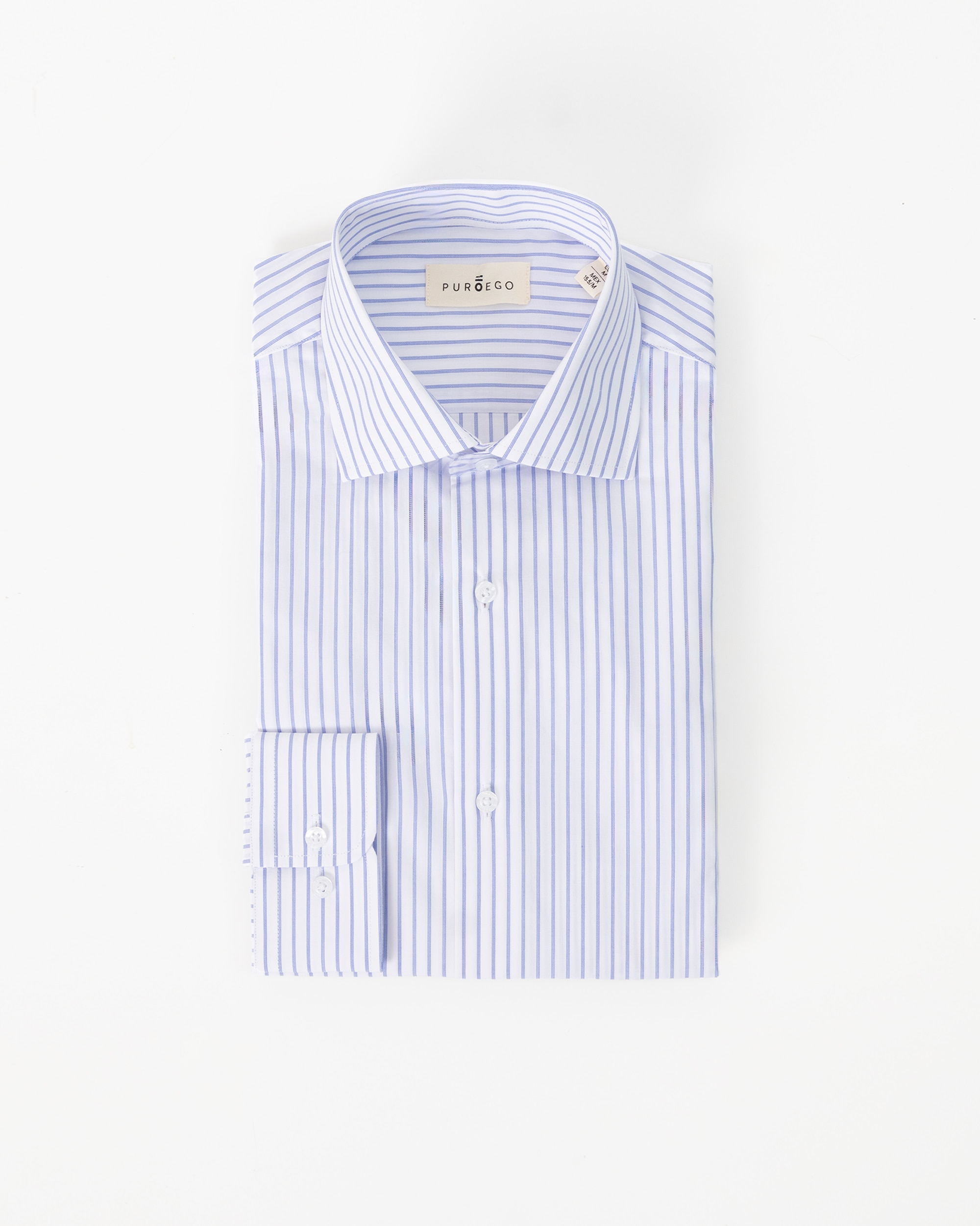 Camisa de vestir rayas de hombre regular fit - PuroEgo - Azul celeste Azul celeste-5