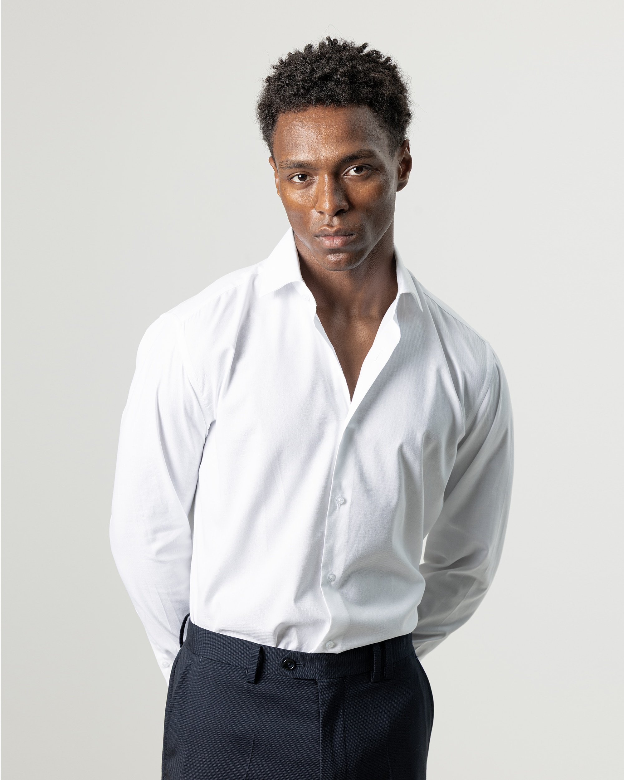 Camisa de vestir puño gemelo de hombre regular fit - PuroEgo - Blanco Blanco-2