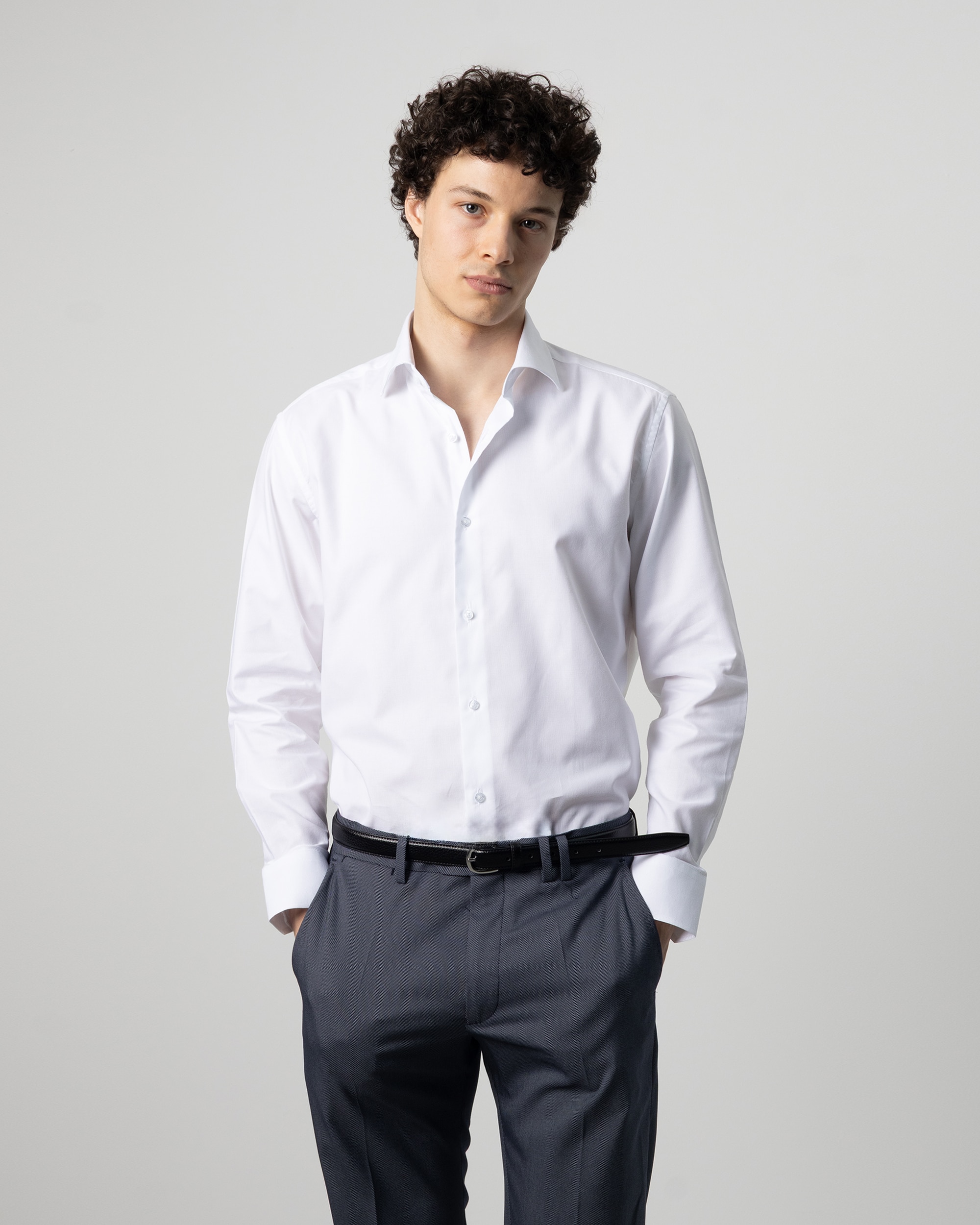 Imagen 0 de Camisa de vestir de hombre regular fit Blanco